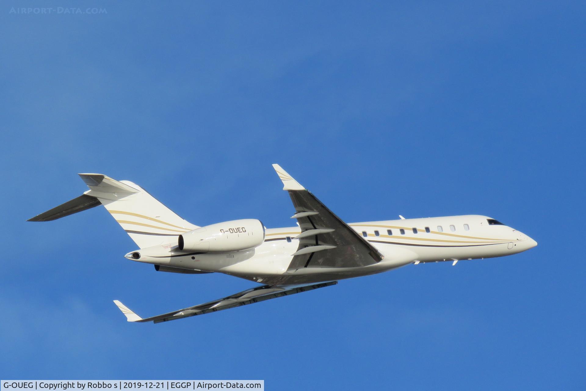 G-OUEG, 2018 Bombardier BD-700-1A10 Global 6000 C/N 9828, G-OUEG @ EGGP