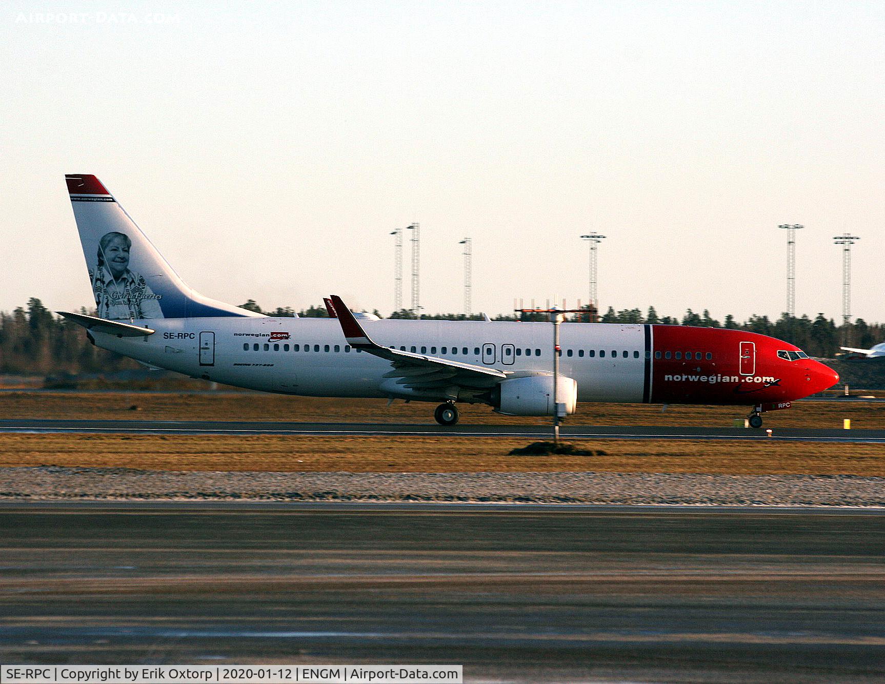 SE-RPC, 2016 Boeing 737-8JP C/N 42271, SE-RPC in OSL