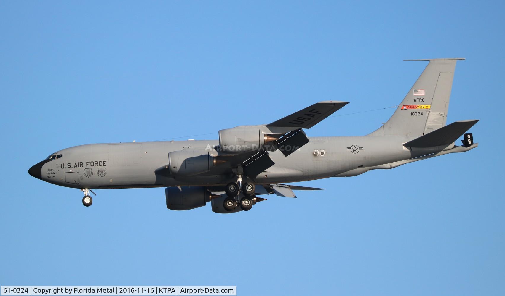 61-0324, 1961 Boeing KC-135R Stratotanker C/N 18231, TPA Spotting