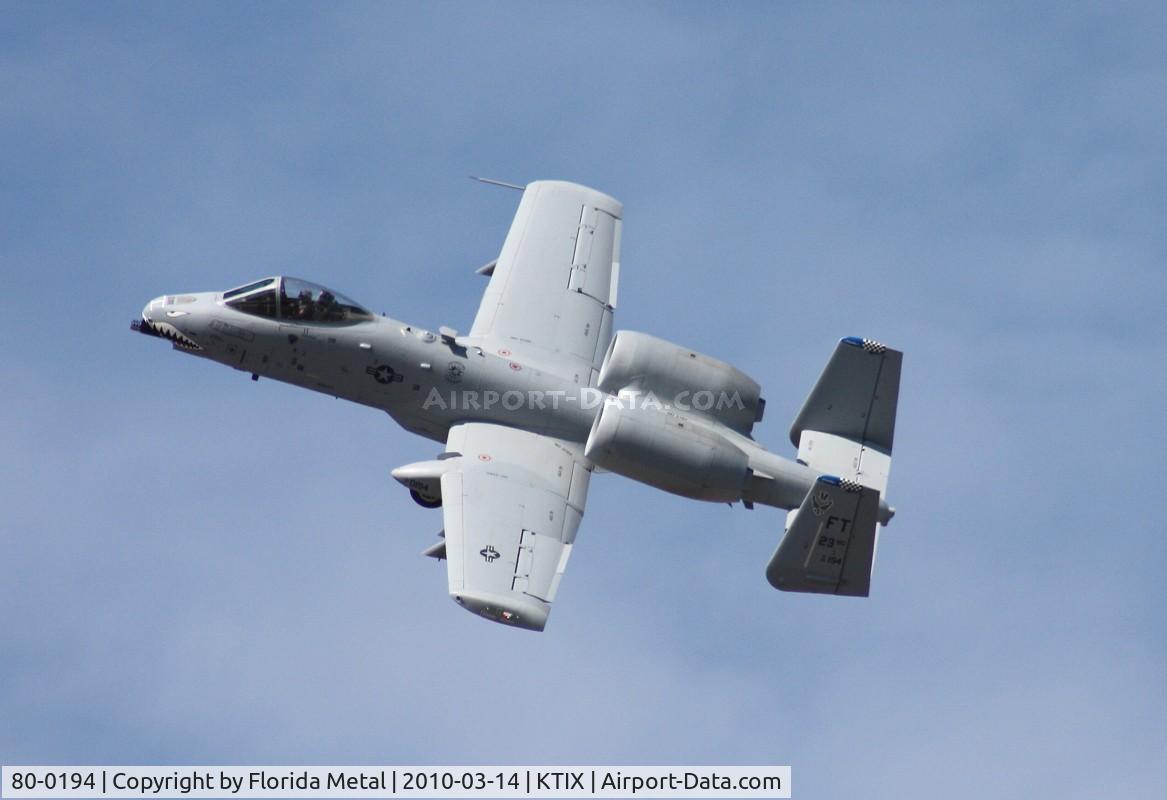 80-0194, 1980 Fairchild Republic A-10C Thunderbolt II C/N A10-0544, TICO 2010
