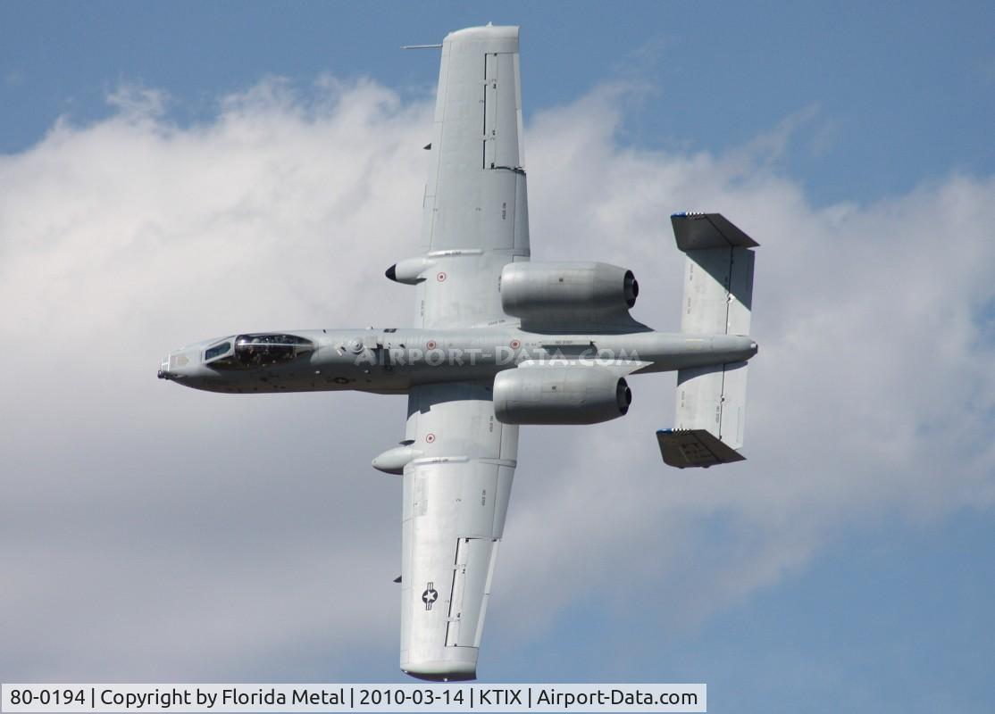 80-0194, 1980 Fairchild Republic A-10C Thunderbolt II C/N A10-0544, TICO 2010
