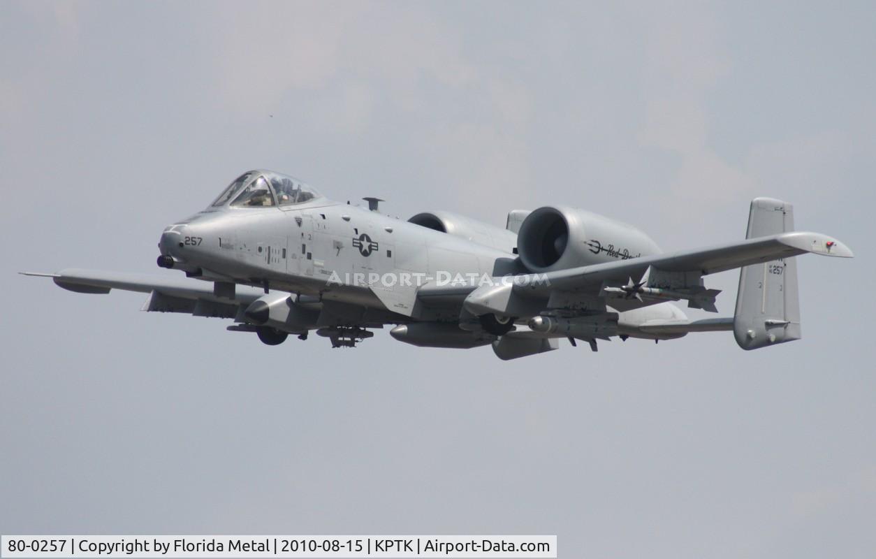 80-0257, 1980 Fairchild Republic A-10A Thunderbolt II C/N A10-0607, Pontiac Open house