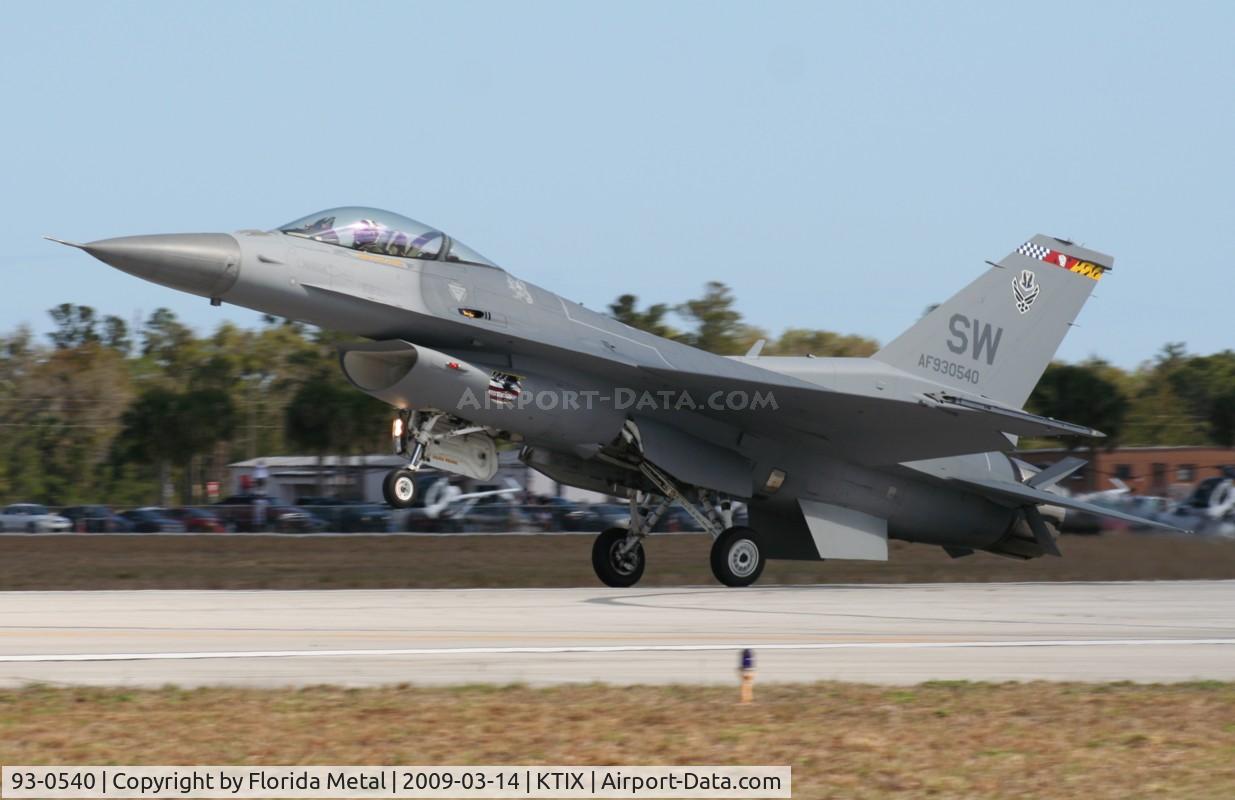 93-0540, 1993 Lockheed F-16C Fighting Falcon C/N CC-175, TICO 2009