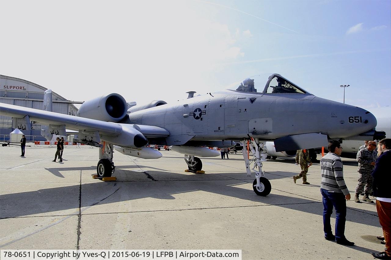 78-0651, 1978 Fairchild Republic A-10C Thunderbolt II C/N A10-0271, Fairchild Republic A-10C Thunderbolt II, USAF static park, Paris-Le Bourget (LFPB-LBG) Air show 2015