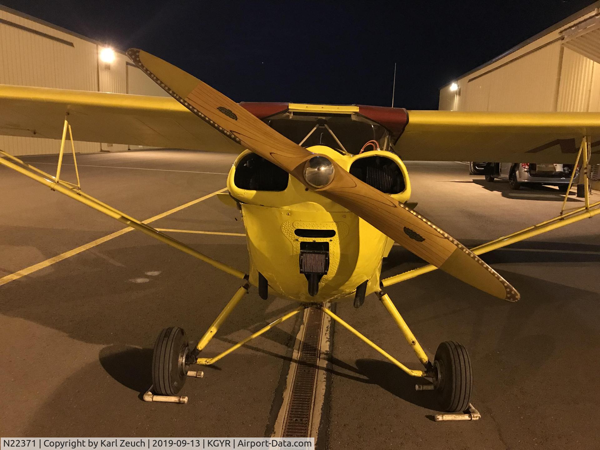 N22371, 1939 Aeronca 50-C C/N C3709, Sensenich 76-51, A50-5, up-exhaust