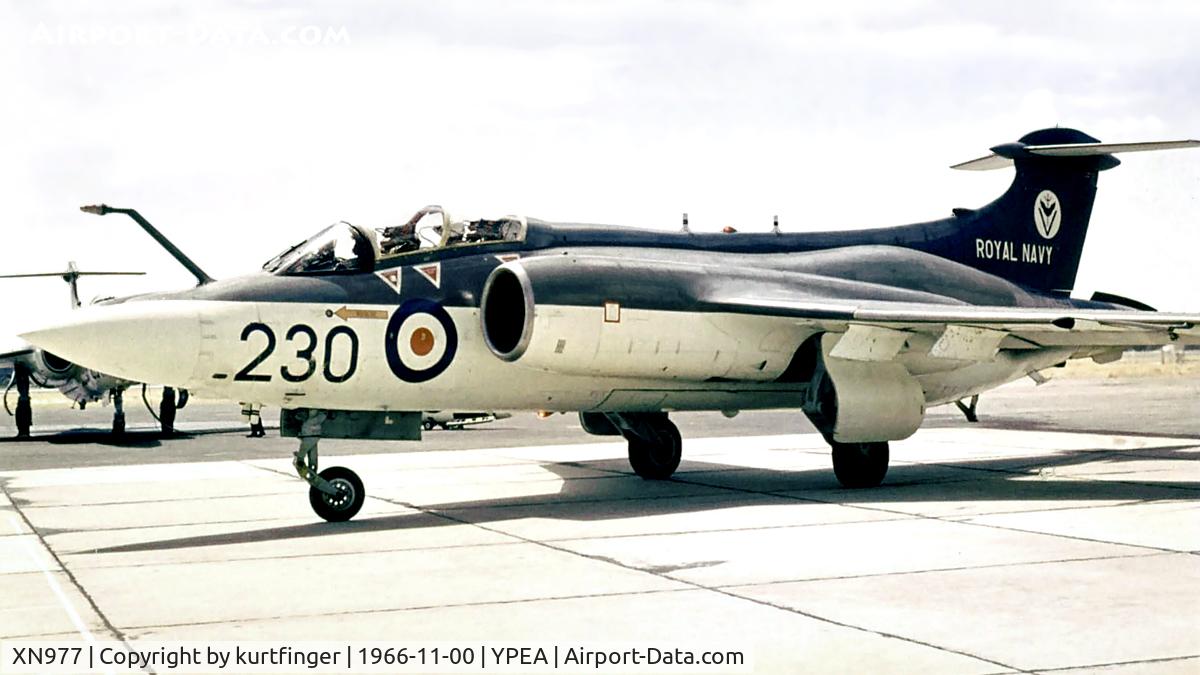 XN977, 1964 Blackburn Buccaneer S.2 C/N B3-04-63, Blackburn Buccaneer S.MK.2 XN977. RN 801 NAS code 230V. RAAF Pearce November 1966.