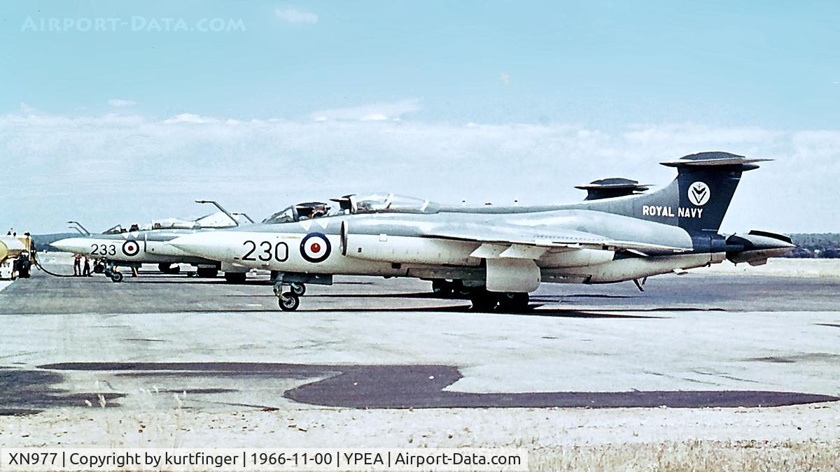 XN977, 1964 Blackburn Buccaneer S.2 C/N B3-04-63, Blackburn Buccaneer S.MK.2 XN977. RN 801 NAS code 230V. RAAF Pearce November 1966.