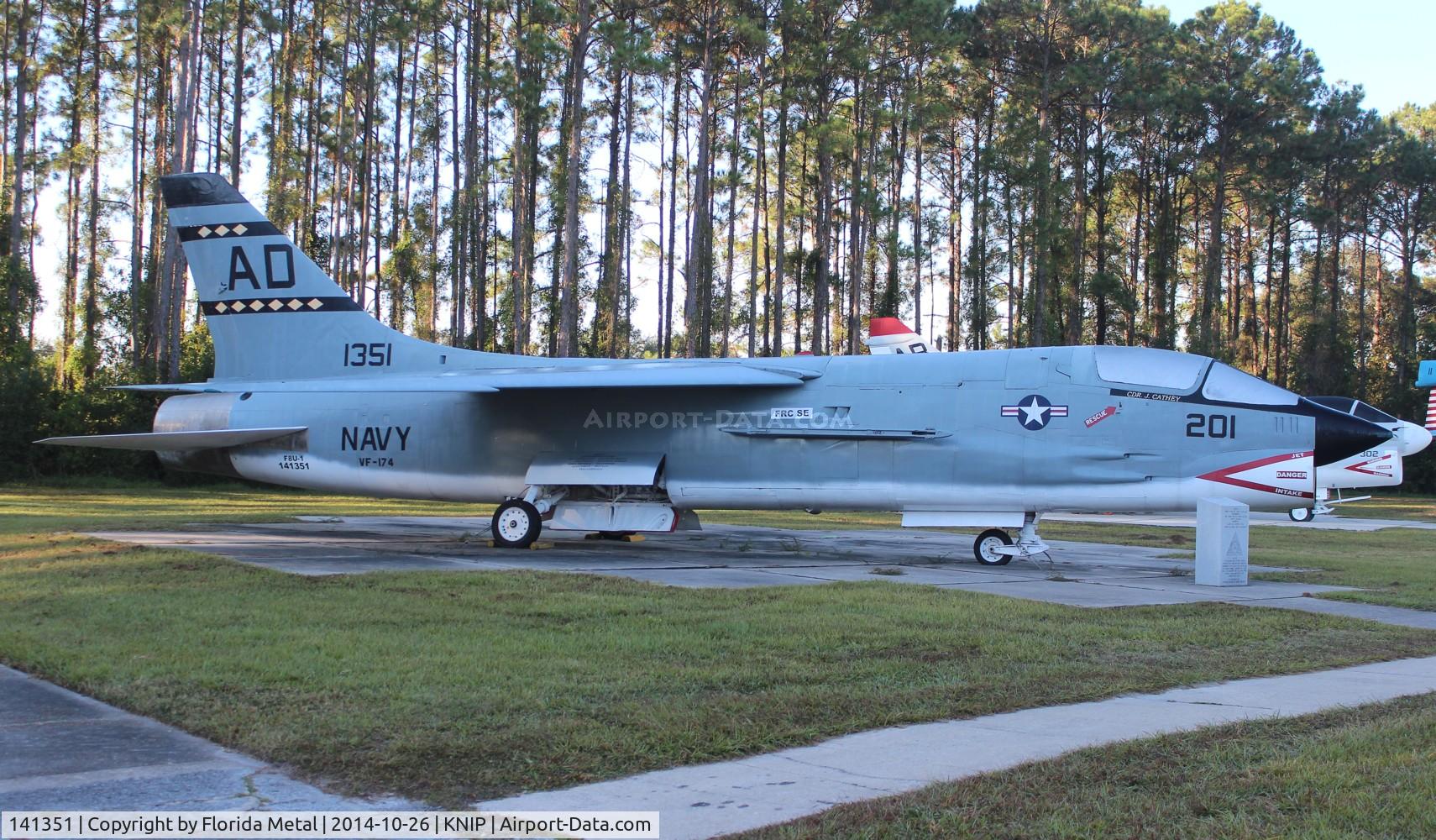 141351, Vought F8U-1 Crusader C/N Not found (Bu141351), Gate Guard NIP