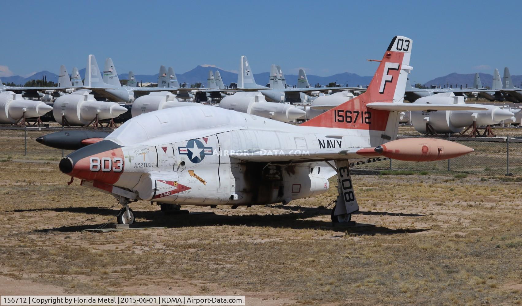 156712, North American T-2C Buckeye C/N 318-27, PIMA boneyard