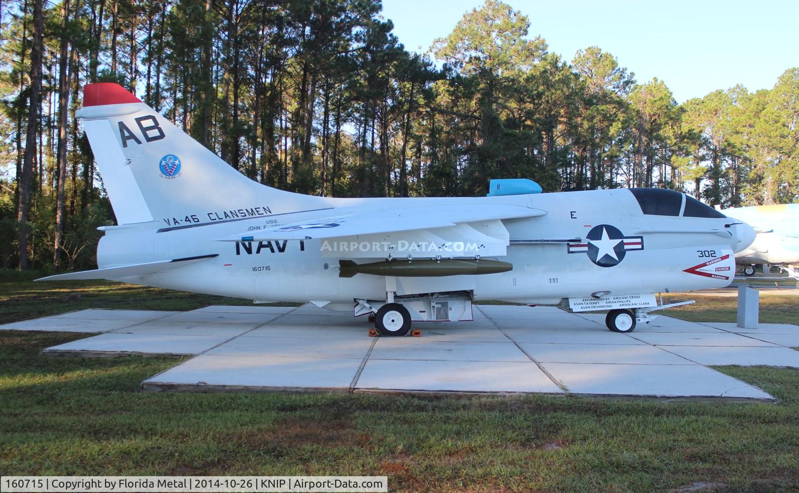 160715, LTV A-7E Corsair II C/N E-548, Gate guard JAX