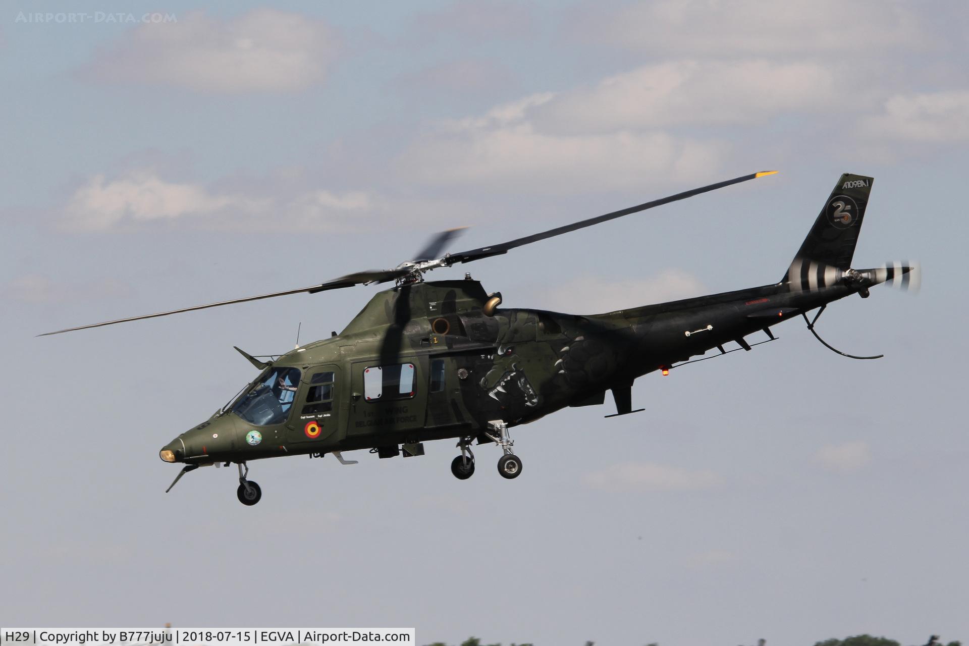 H29, Agusta A-109BA C/N 0329, at TATOO 2018