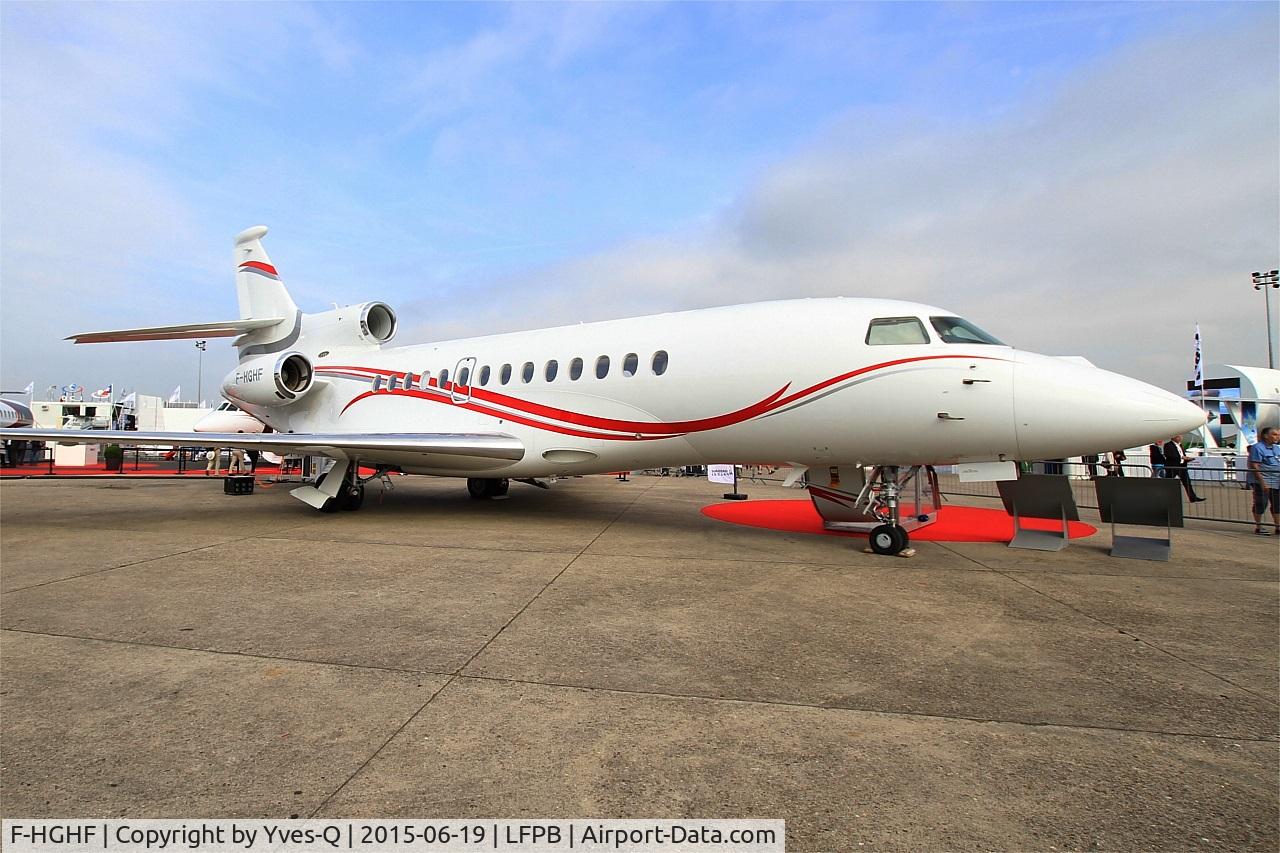 F-HGHF, 2013 Dassault Falcon 7X C/N 207, Dassault Falcon 7X, Static display, Paris-Le Bourget airport (LFPB-LBG) Air show 2015