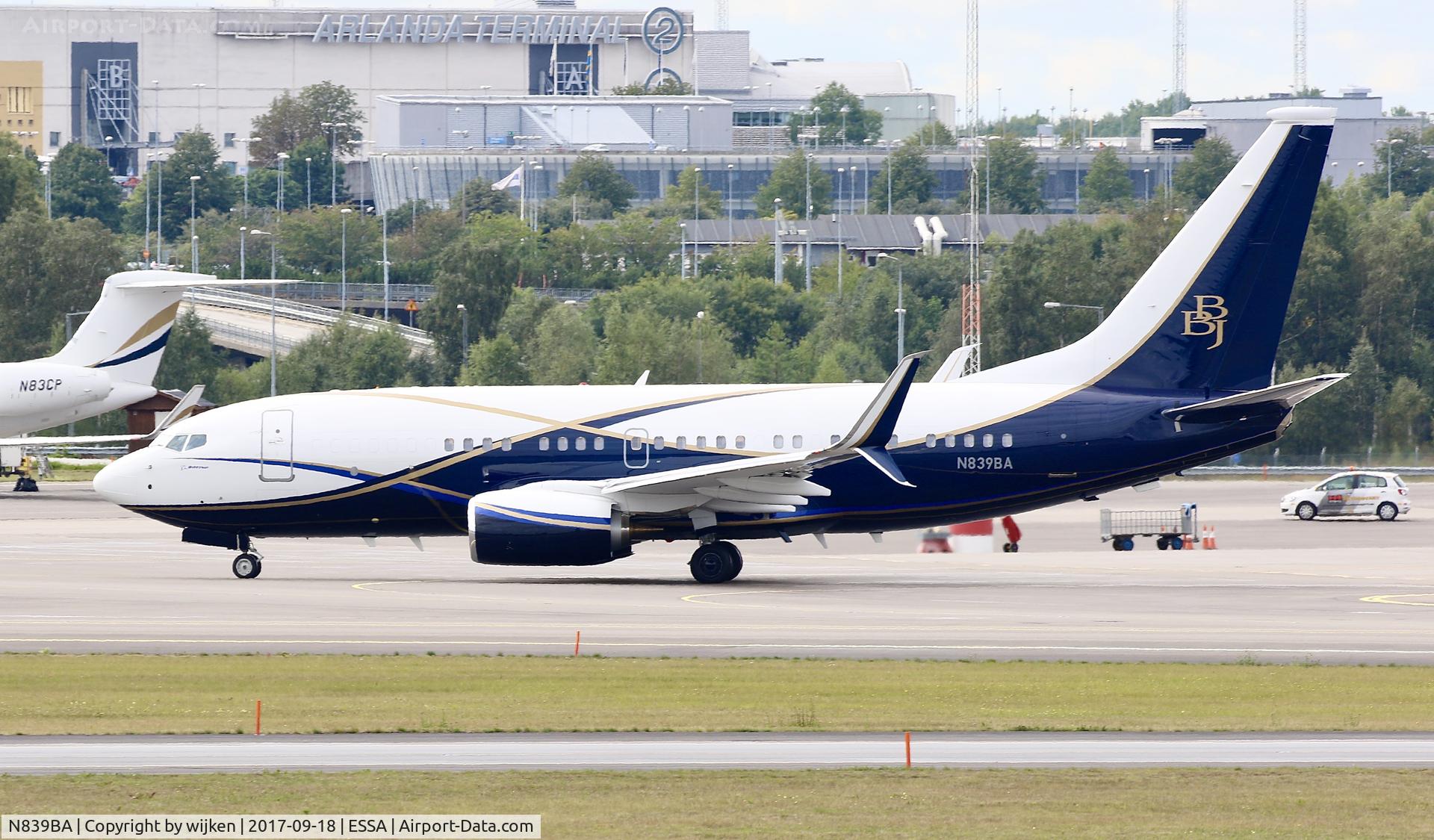 N839BA, 2016 Boeing 737-77Z C/N 62699, B737 BBJ