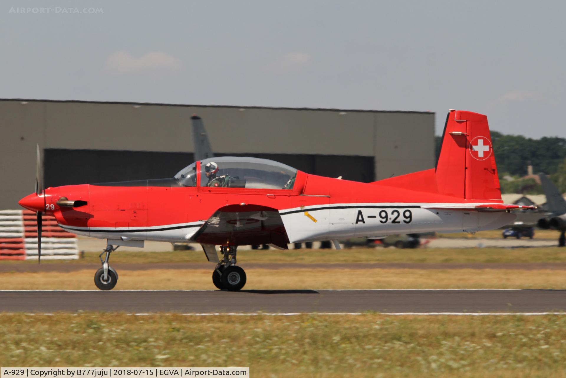 A-929, 1983 Pilatus PC-7 Turbo Trainer C/N 337, at TATOO 2018