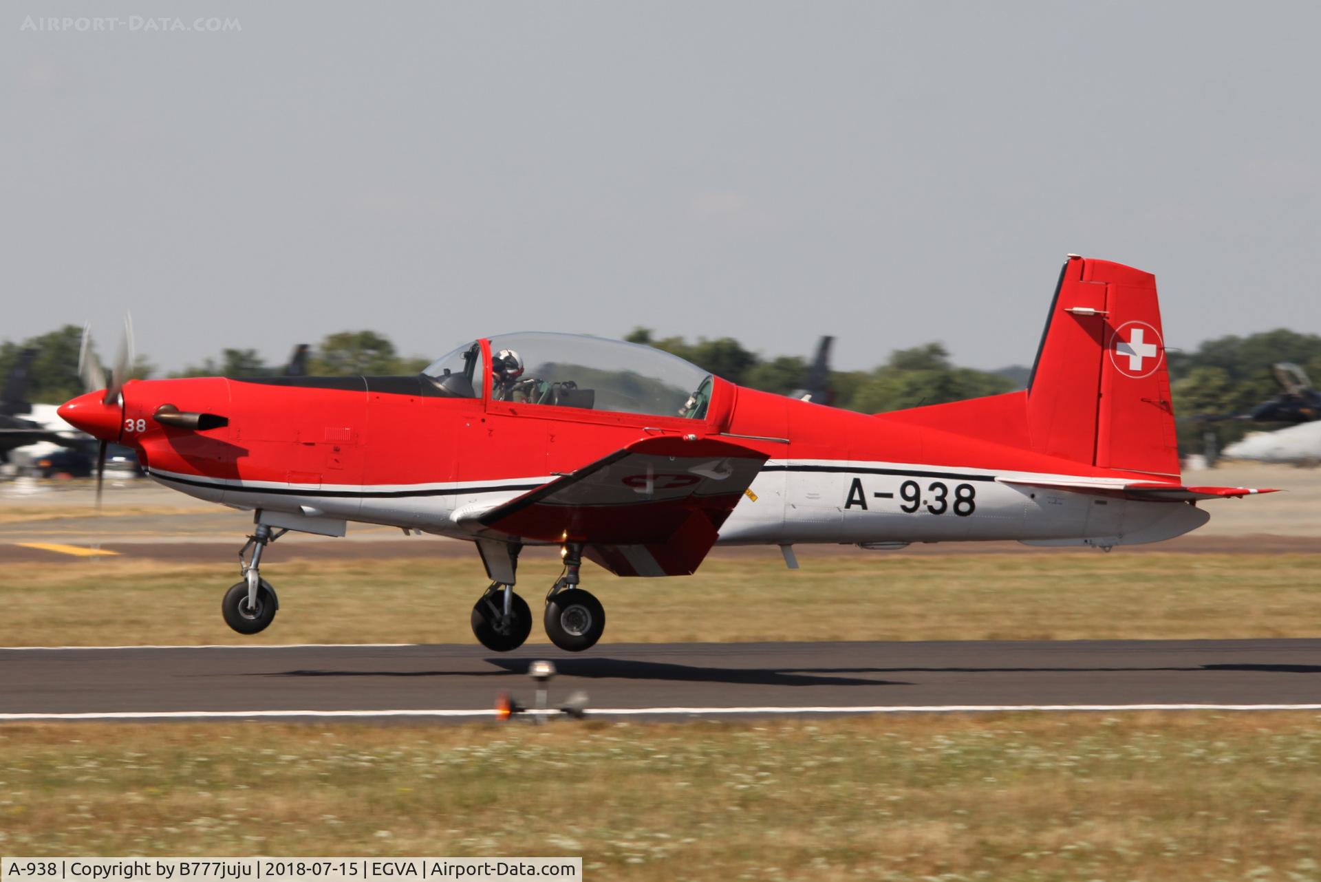 A-938, 1983 Pilatus PC-7 Turbo Trainer C/N 346, at TATOO 2018