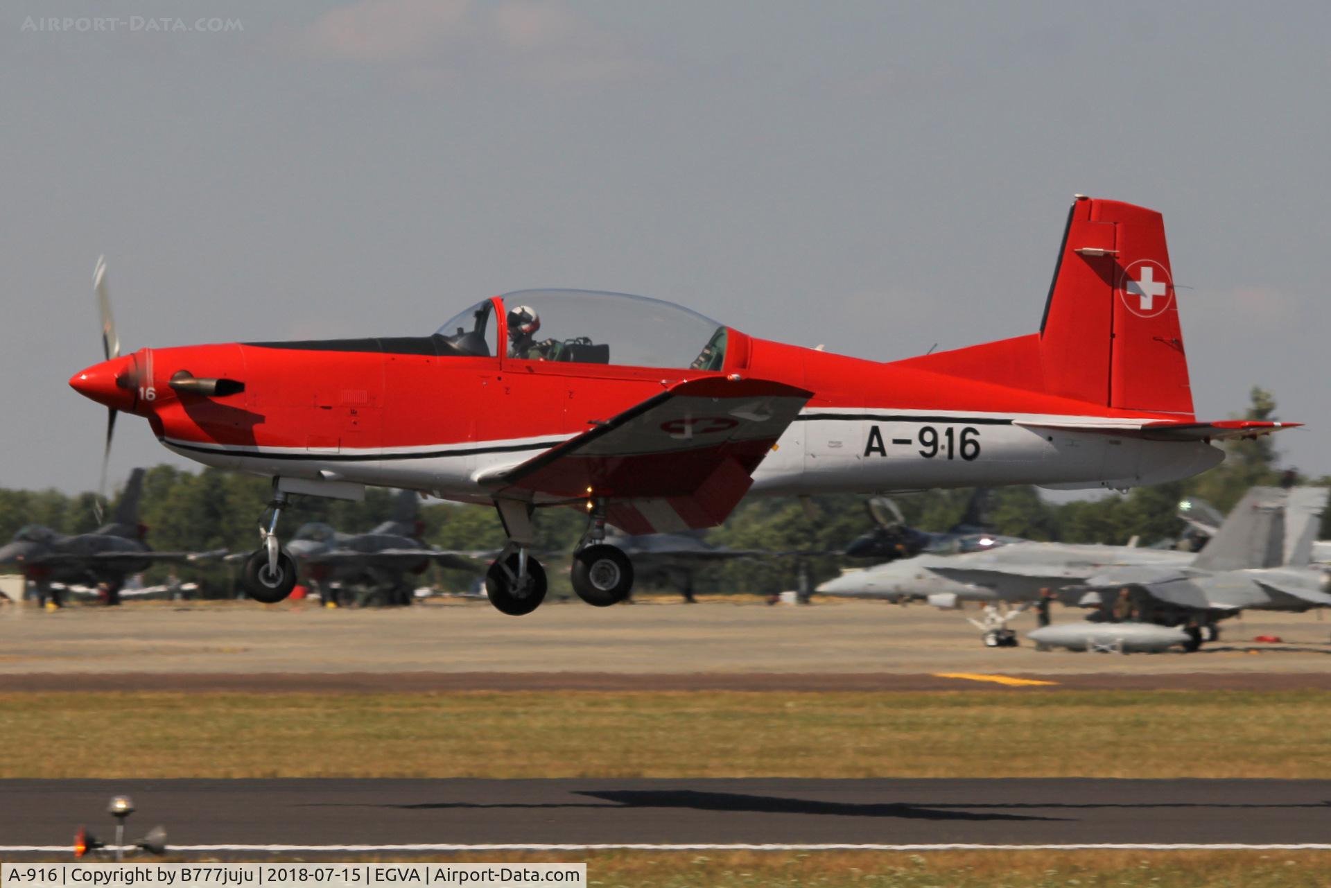 A-916, 1983 Pilatus PC-7 Turbo Trainer C/N 324, at TATOO 2018