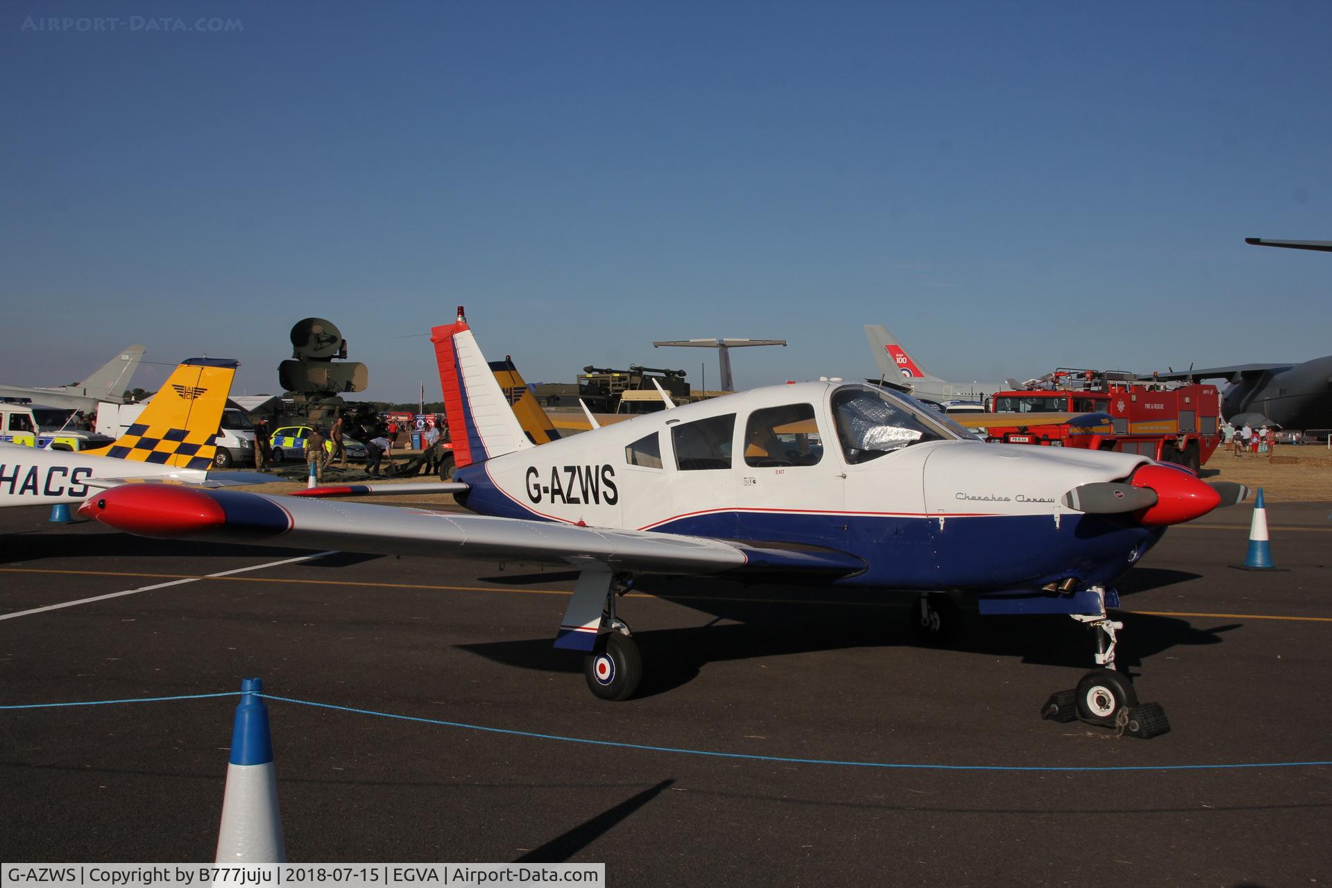 G-AZWS, 1969 Piper PA-28R-180 Cherokee Arrow C/N 28R-30749, at TATOO 2018
