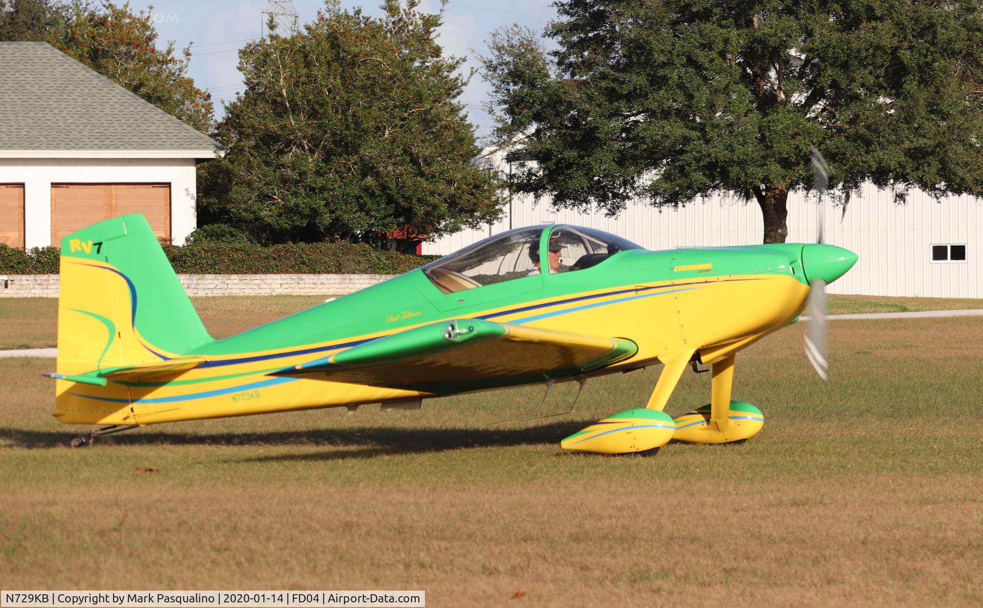N729KB, 2007 Van's RV-7 C/N 72330, Vans RV-7