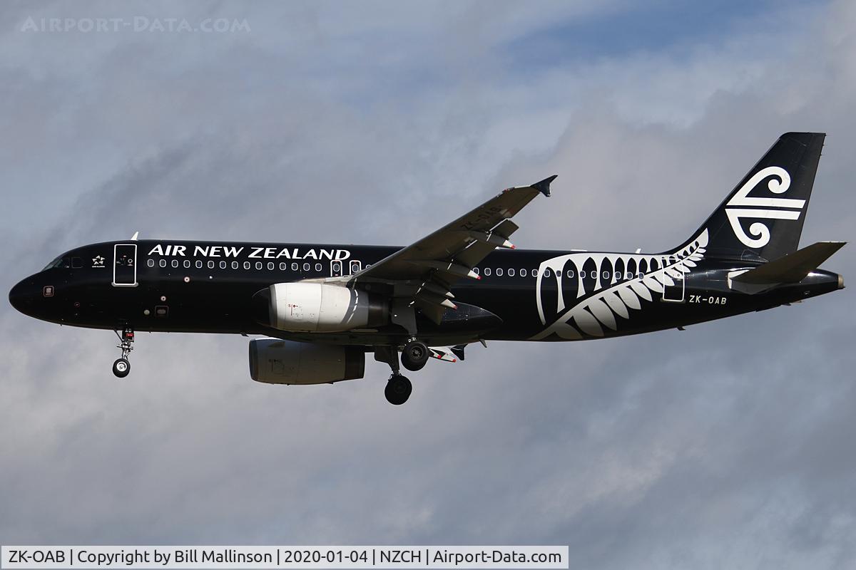ZK-OAB, 2010 Airbus A320-232 C/N 4553, from AKL