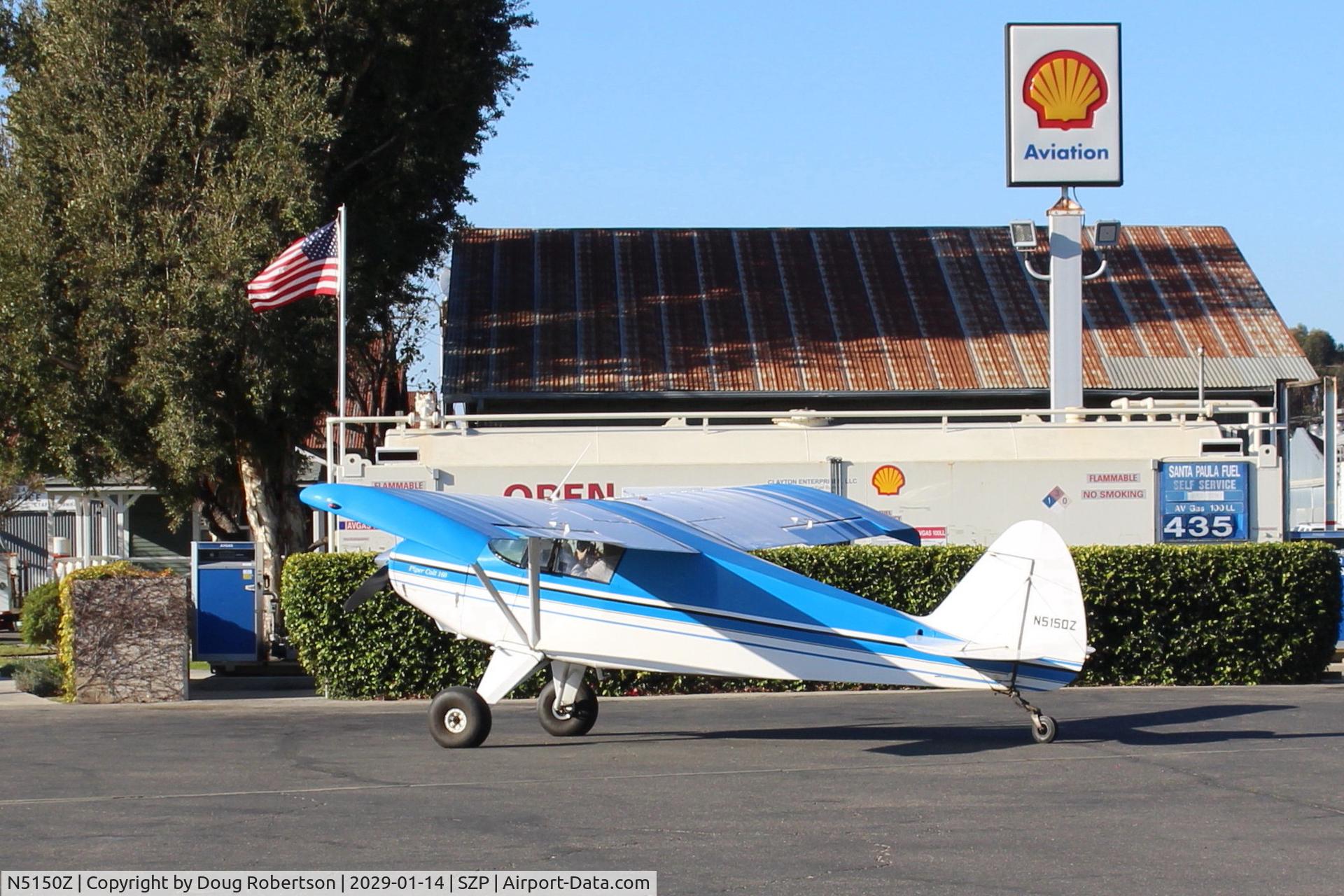 N5150Z, 1961 Piper PA-22-108 Colt C/N 22-8800, 1961 PIPER PA-22-108 COLT, Lycoming O-235-C1B 108 Hp, 2 place, at Fuel dock