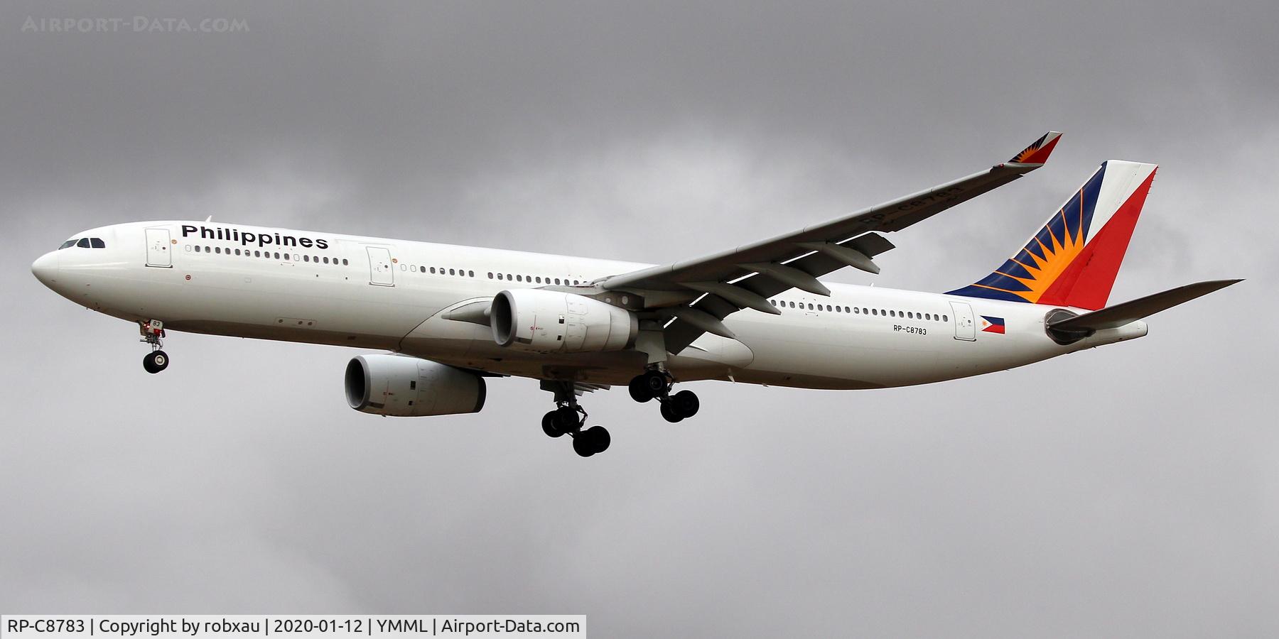 RP-C8783, 2013 Airbus A330-343 C/N 1463, On short final for runway 16 at Melbourne, Australia (YMML).