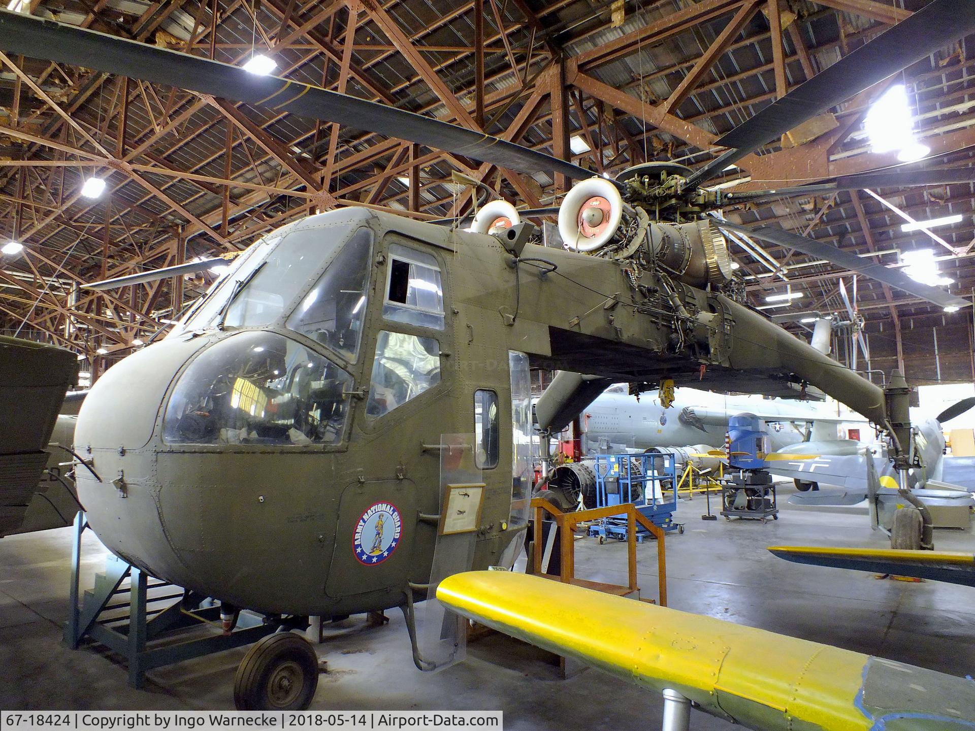 67-18424, 1968 Sikorsky CH-54A Tarhe C/N 64.026, Sikorsky CH-54A Tarhe at the Combat Air Museum, Topeka KS