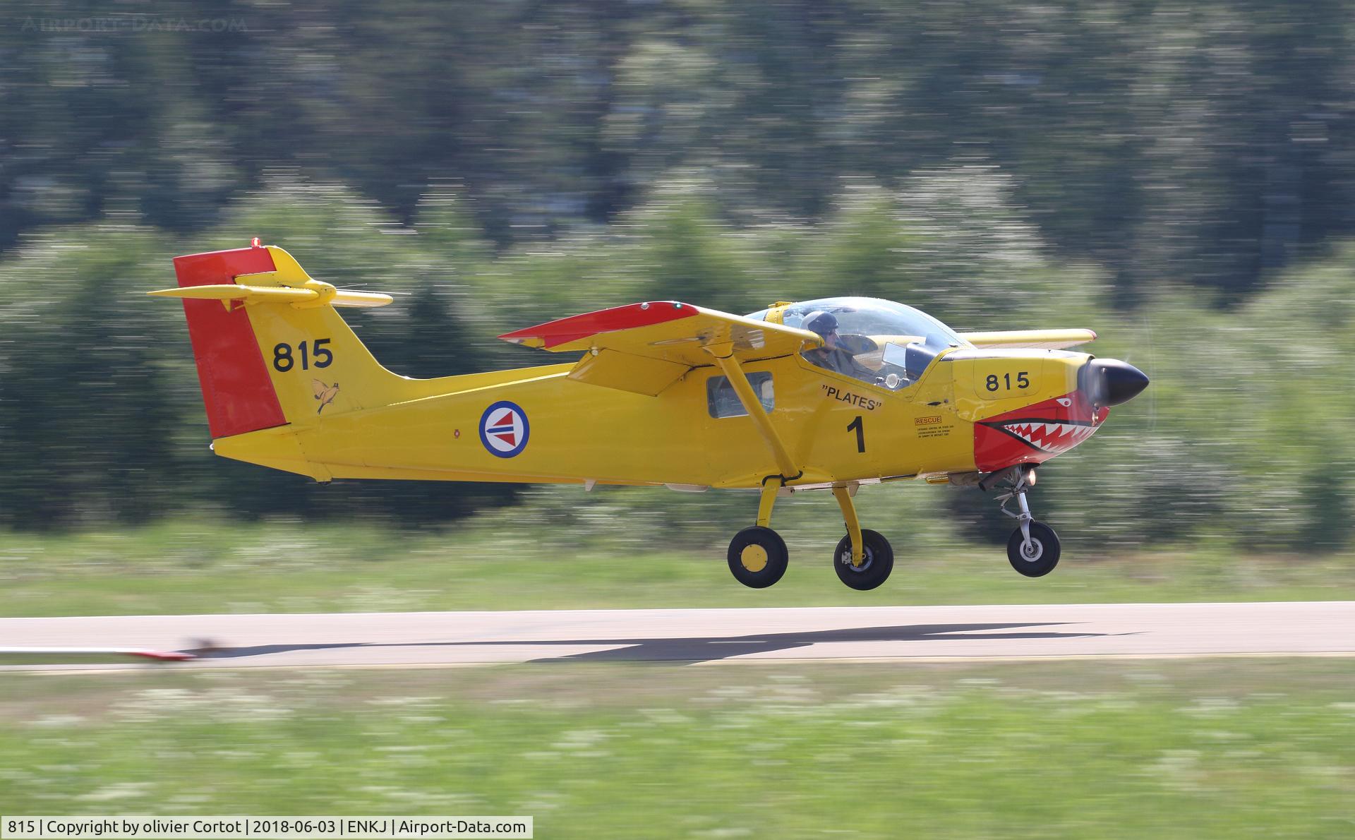 815, Saab MFI-15 Safari C/N 15-815, landing at kjeller airfield