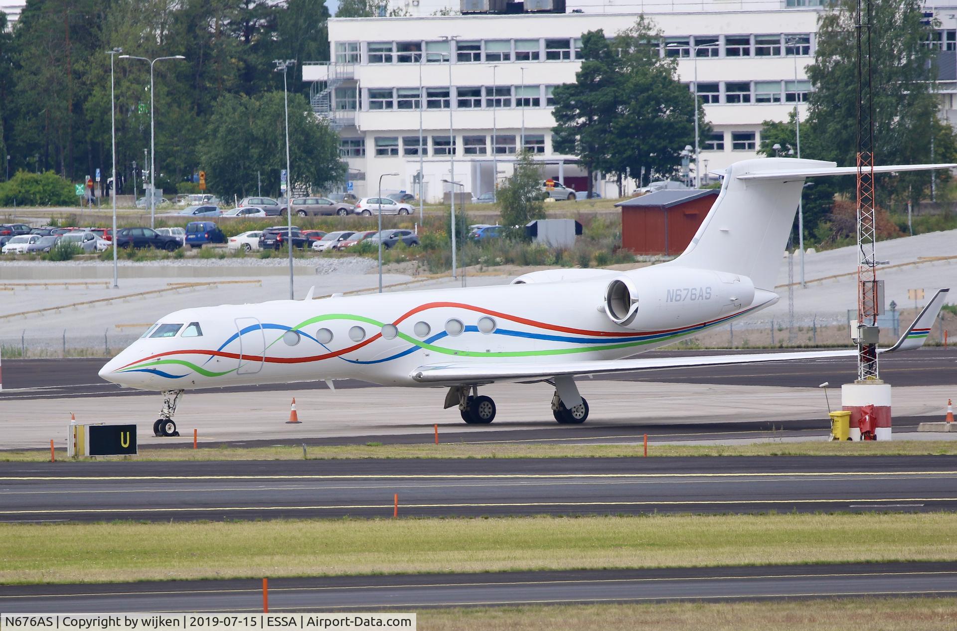 N676AS, 2012 Gulfstream GV-SP (G550) C/N 5407, Ramp M  ESSA/ARN