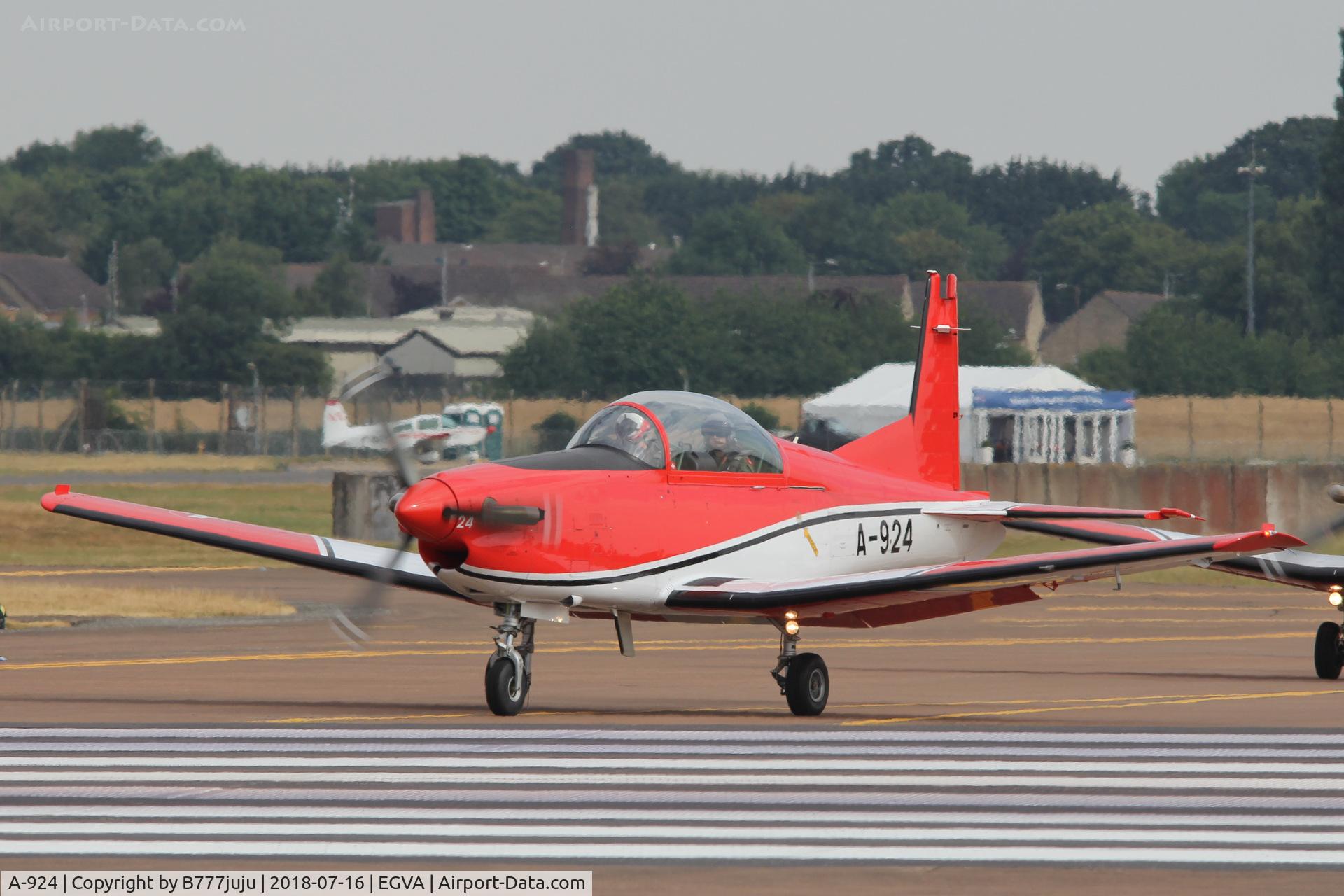 A-924, 1983 Pilatus PC-7 Turbo Trainer C/N 332, at TATOO 2018