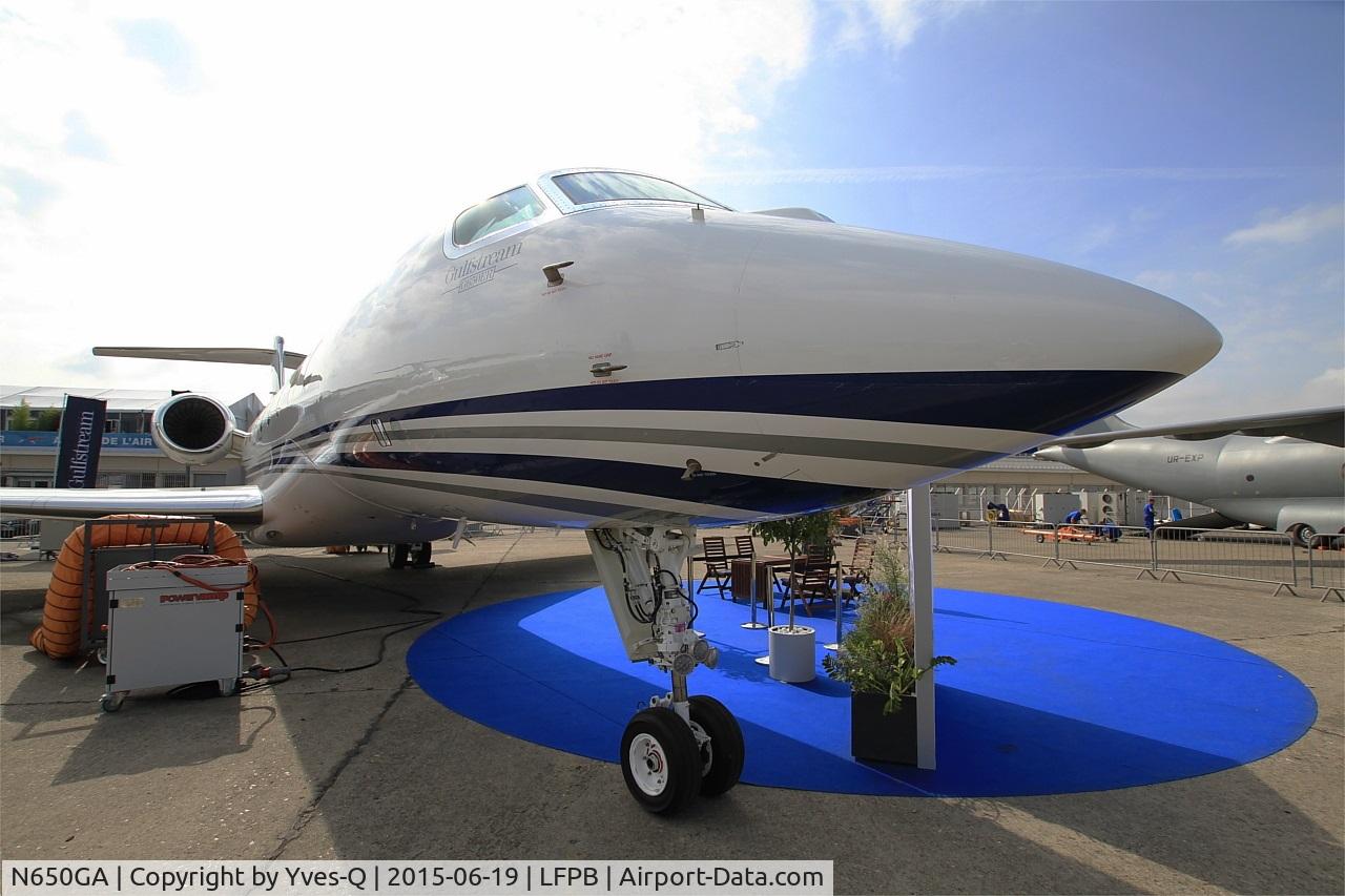 N650GA, 2010 Gulfstream Aerospace G650 (G-VI) C/N 6001, Gulfstream Aerospace G650, Static Display, Paris-Le Bourget (LFPB-LBG) Air show 2015