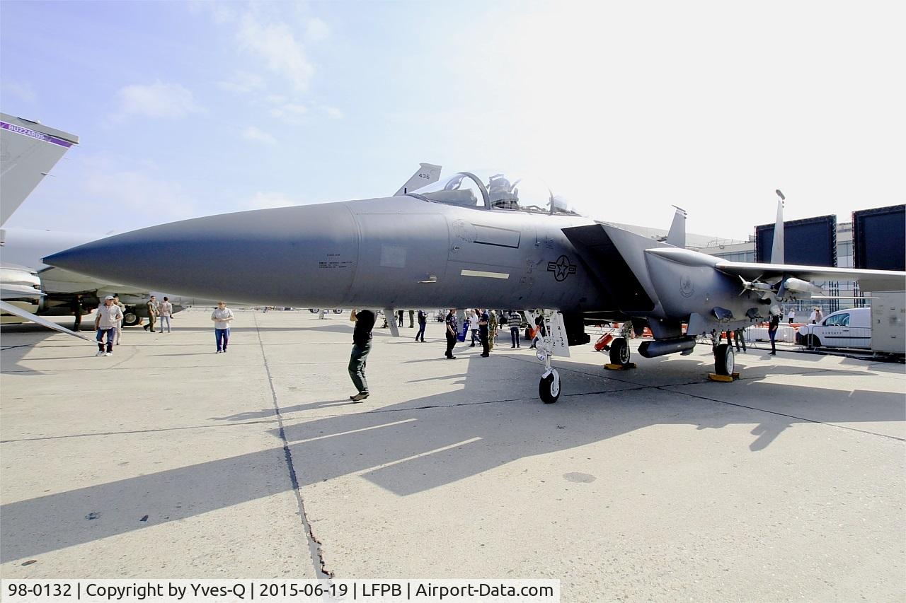 98-0132, 1998 McDonnell Douglas F-15E Strike Eagle C/N 1359/E223, McDonnell Douglas F-15E Strike Eagle, Static Display, Paris-Le Bourget (LFPB-LBG) Air show 2015