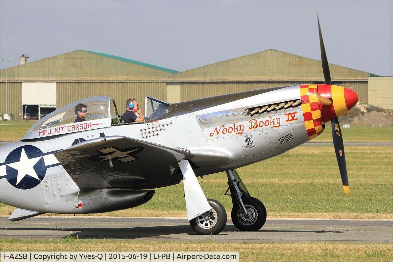 F-AZSB, 1944 North American P-51D Mustang C/N 122-40967, North American P-51D Mustang, Taxiing, Paris-Le Bourget (LFPB-LBG) Air show 2015