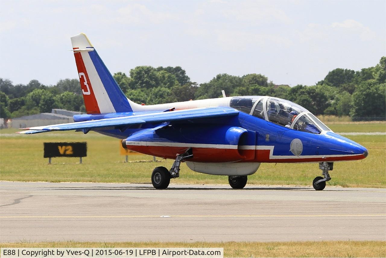 E88, Dassault-Dornier Alpha Jet E C/N E88, Dassault-Dornier Alpha Jet E (F-TELL), Athos 03 of Patrouille De France 2015, Paris-Le Bourget (LFPB-LBG) Air Show 2015