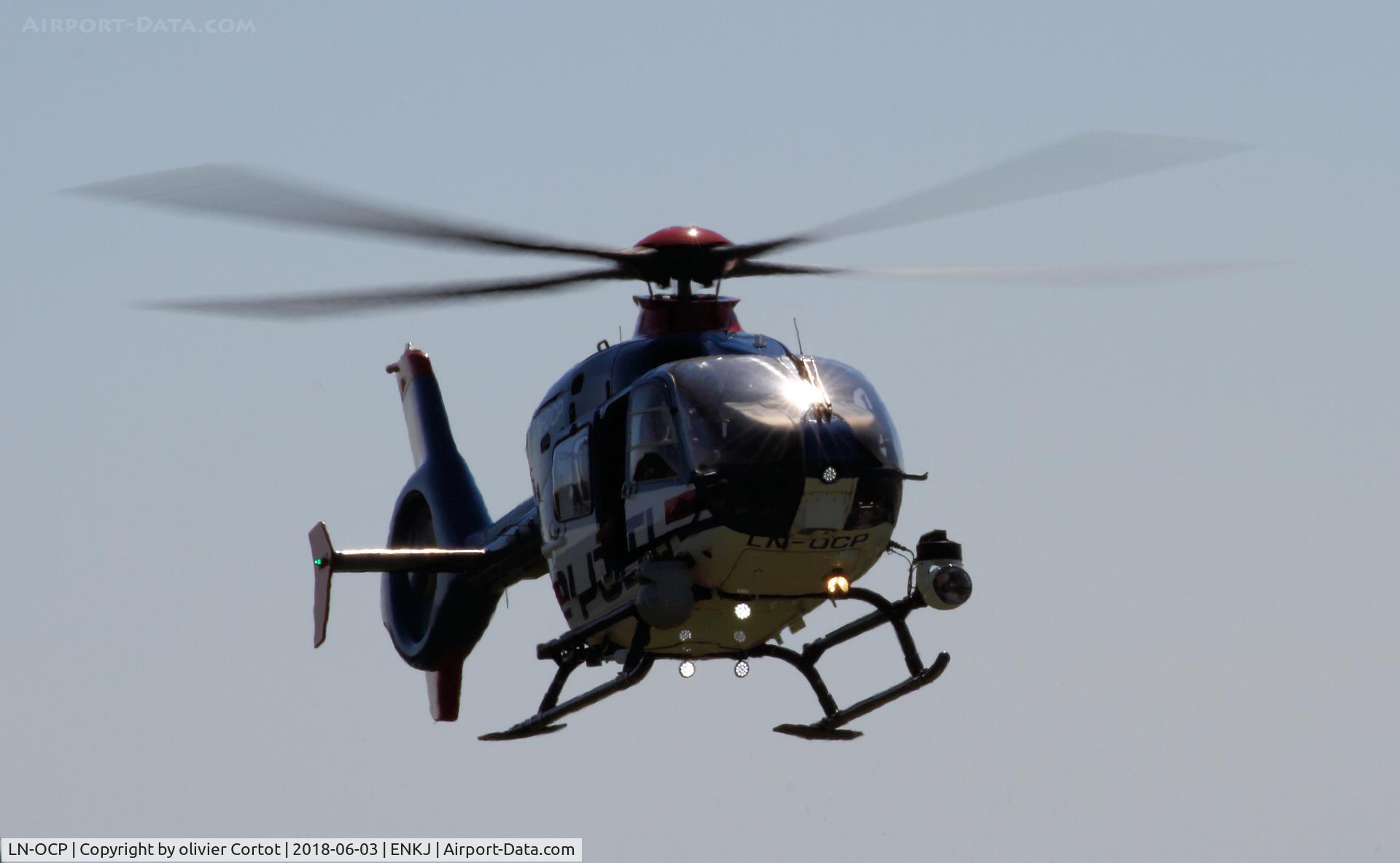LN-OCP, 2003 Eurocopter EC-135T-2 C/N 0279, landing at kjeller airfield