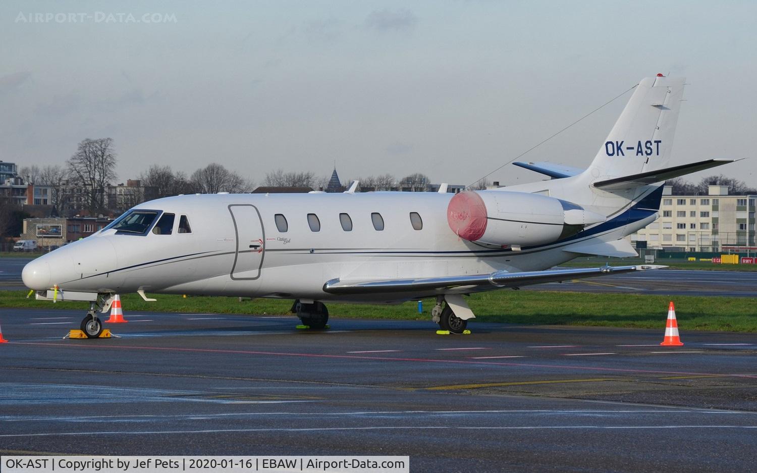 OK-AST, 2000 Cessna 560XL Citation Excel C/N 560-5068, Visitor at Antwerp Airport.