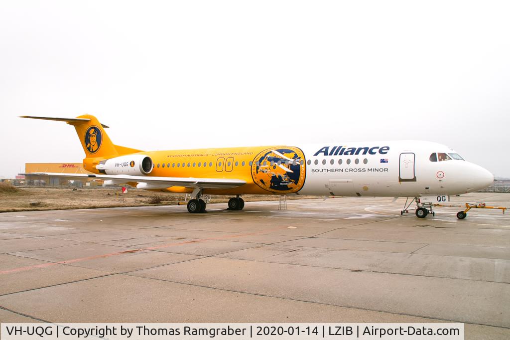 VH-UQG, 1993 Fokker 100 (F-28-0100) C/N 11446, Alliance Airlines Fokker 100