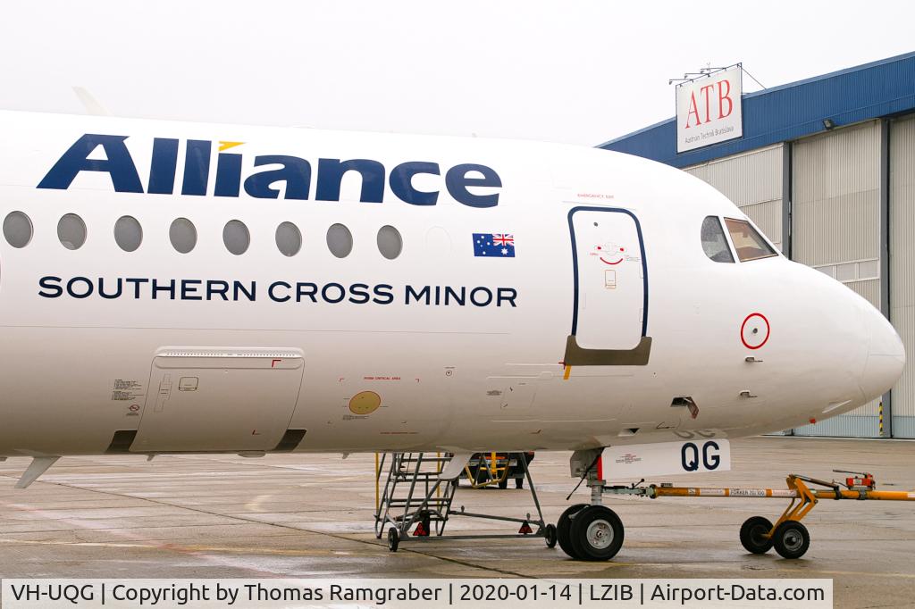 VH-UQG, 1993 Fokker 100 (F-28-0100) C/N 11446, Alliance Airlines Fokker 100