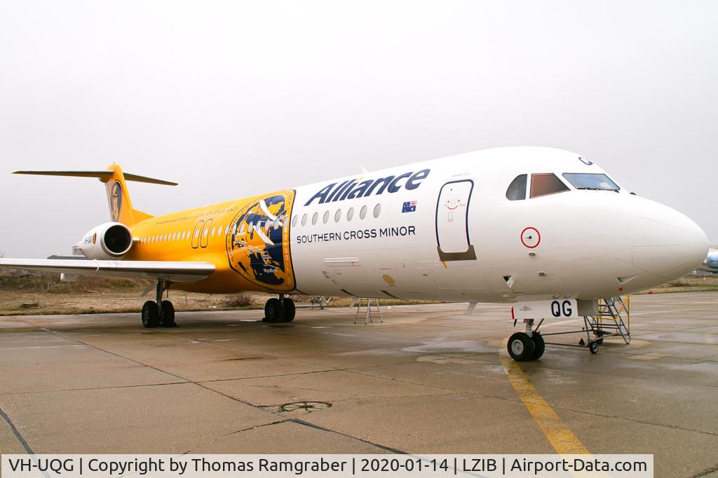 VH-UQG, 1993 Fokker 100 (F-28-0100) C/N 11446, Alliance Airlines Fokker 100