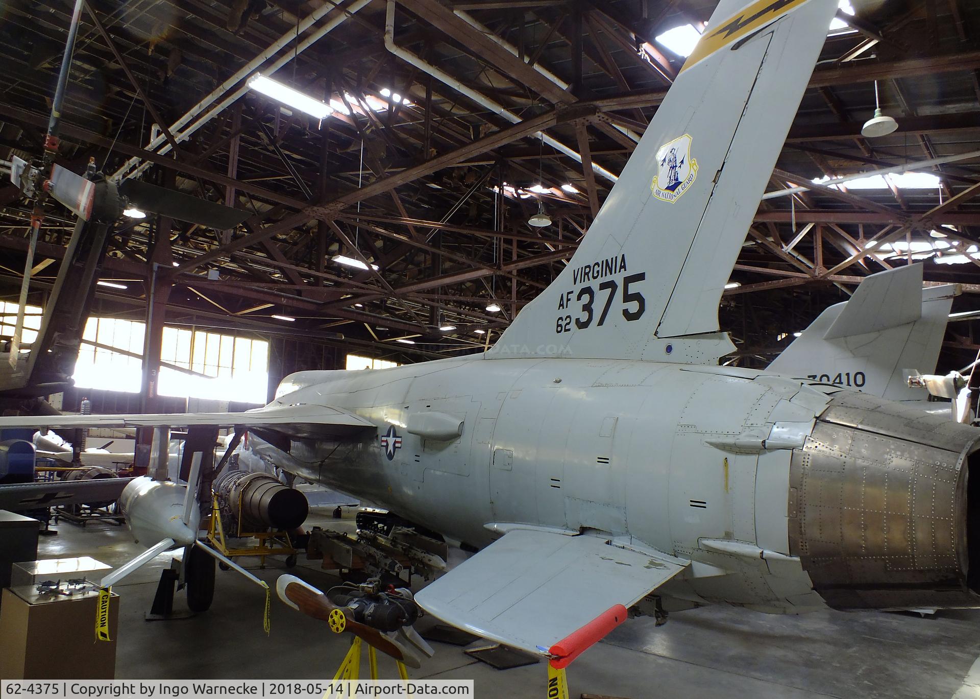 62-4375, 1962 Republic F-105D Thunderchief C/N D574, Republic F-105D Thunderchief at the Combat Air Museum, Topeka KS