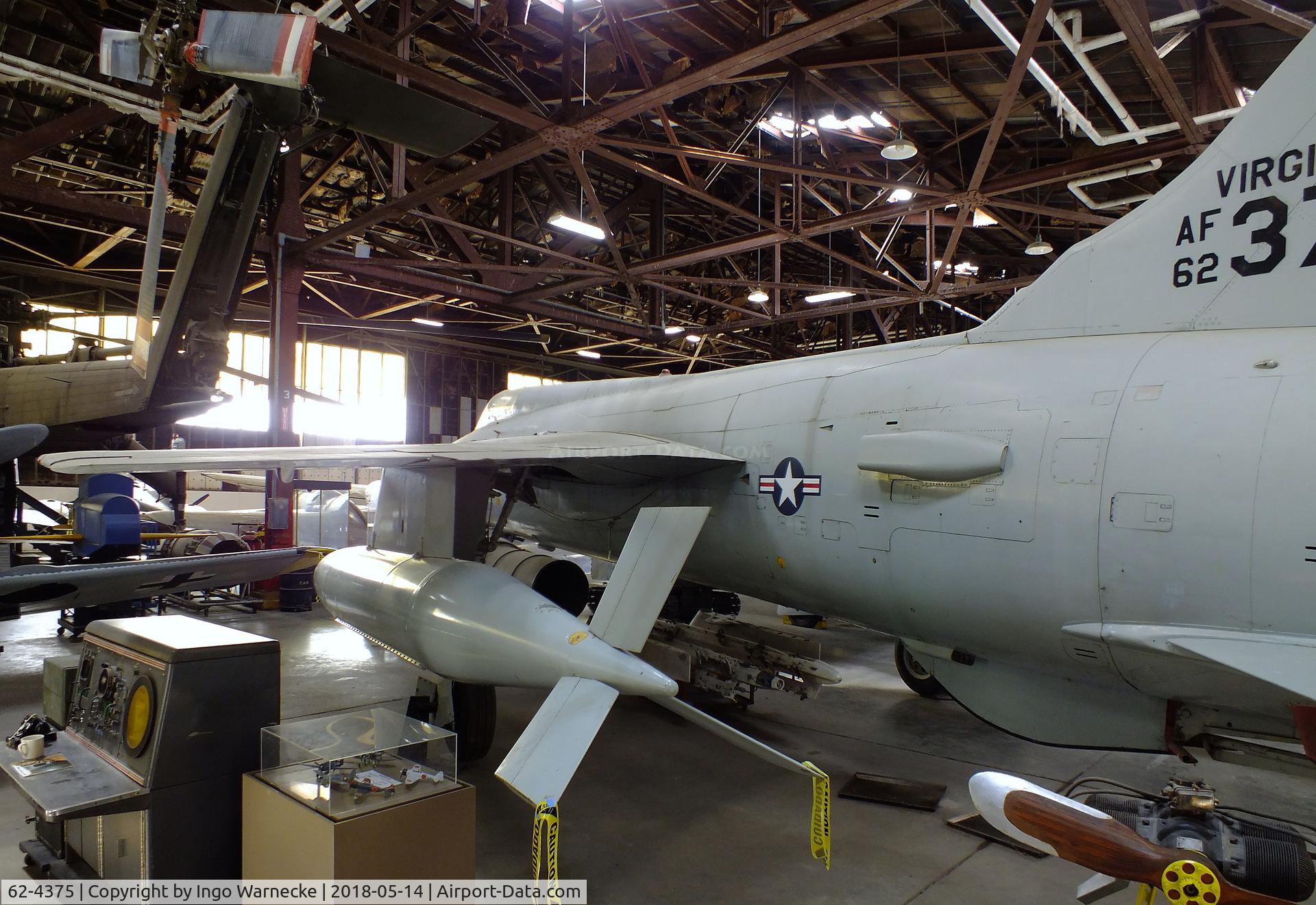 62-4375, 1962 Republic F-105D Thunderchief C/N D574, Republic F-105D Thunderchief at the Combat Air Museum, Topeka KS