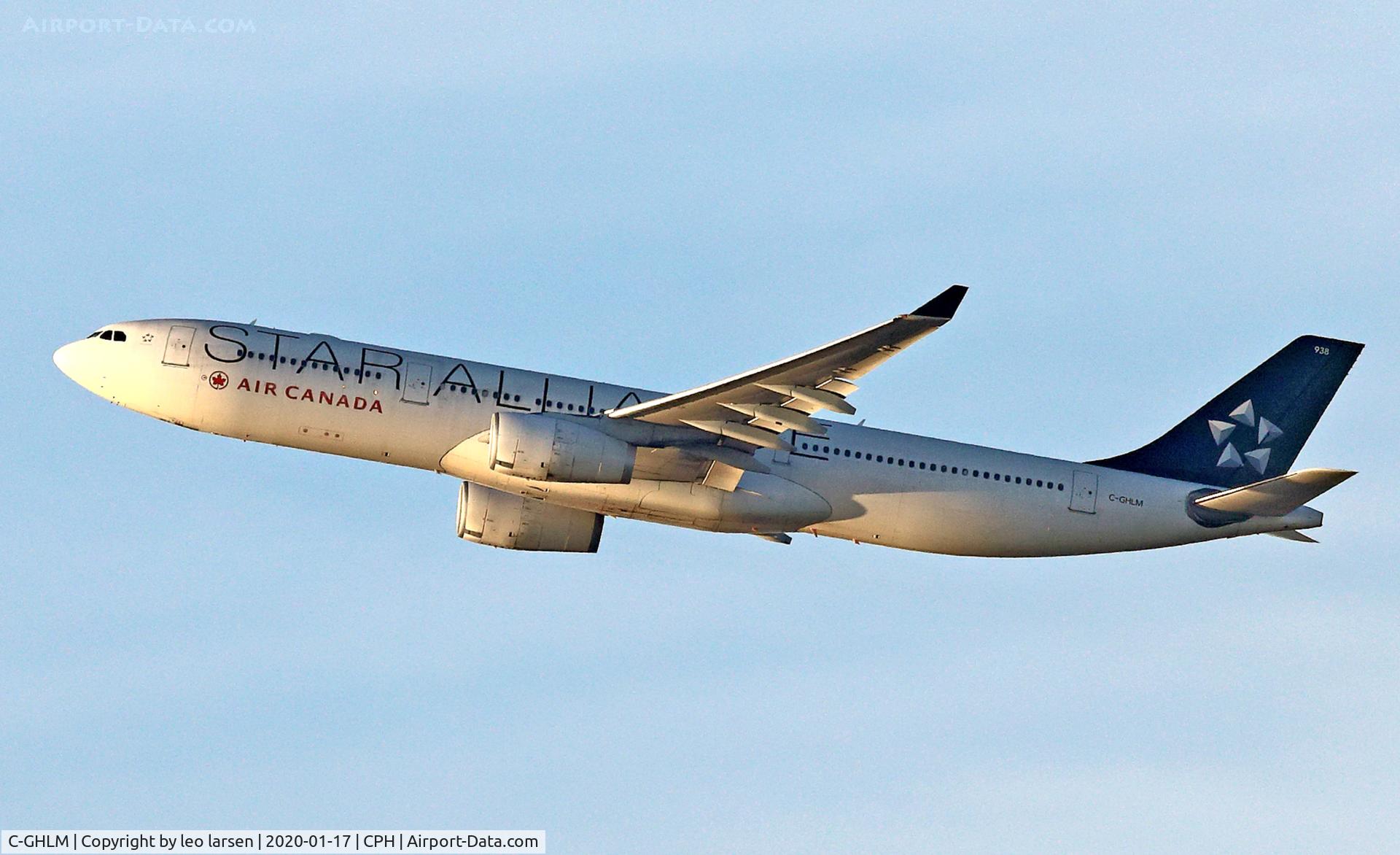 C-GHLM, 2001 Airbus A330-343 C/N 0419, Copenhagen 17.1.2020 T/O R-22R