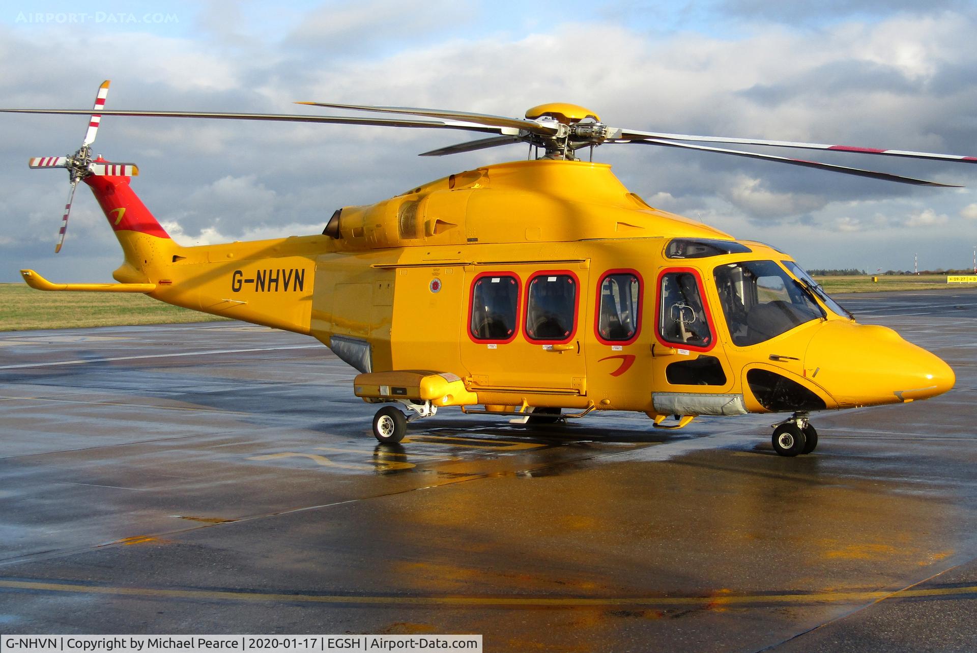 G-NHVN, 2015 AgustaWestland AW-139 C/N 31700, Parked on the SaxonAir ramp following the day's flights.