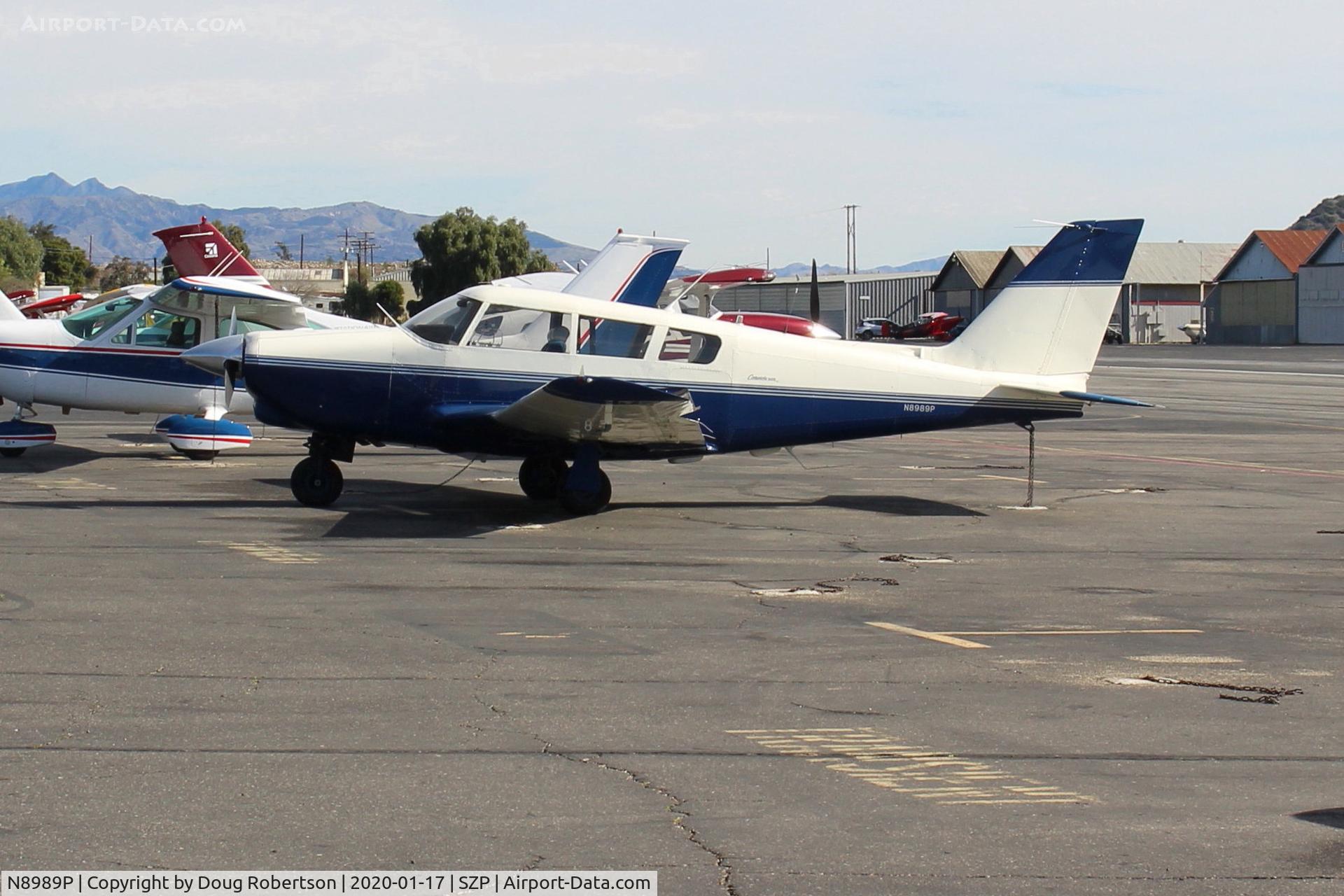 N8989P, 1966 Piper PA-24-260 Comanche B C/N 24-4450, 1966 Piper PA-24-260 COMANCHE B, Lycoming IO-540-N1D4A5 260 Hp. on transient ramp