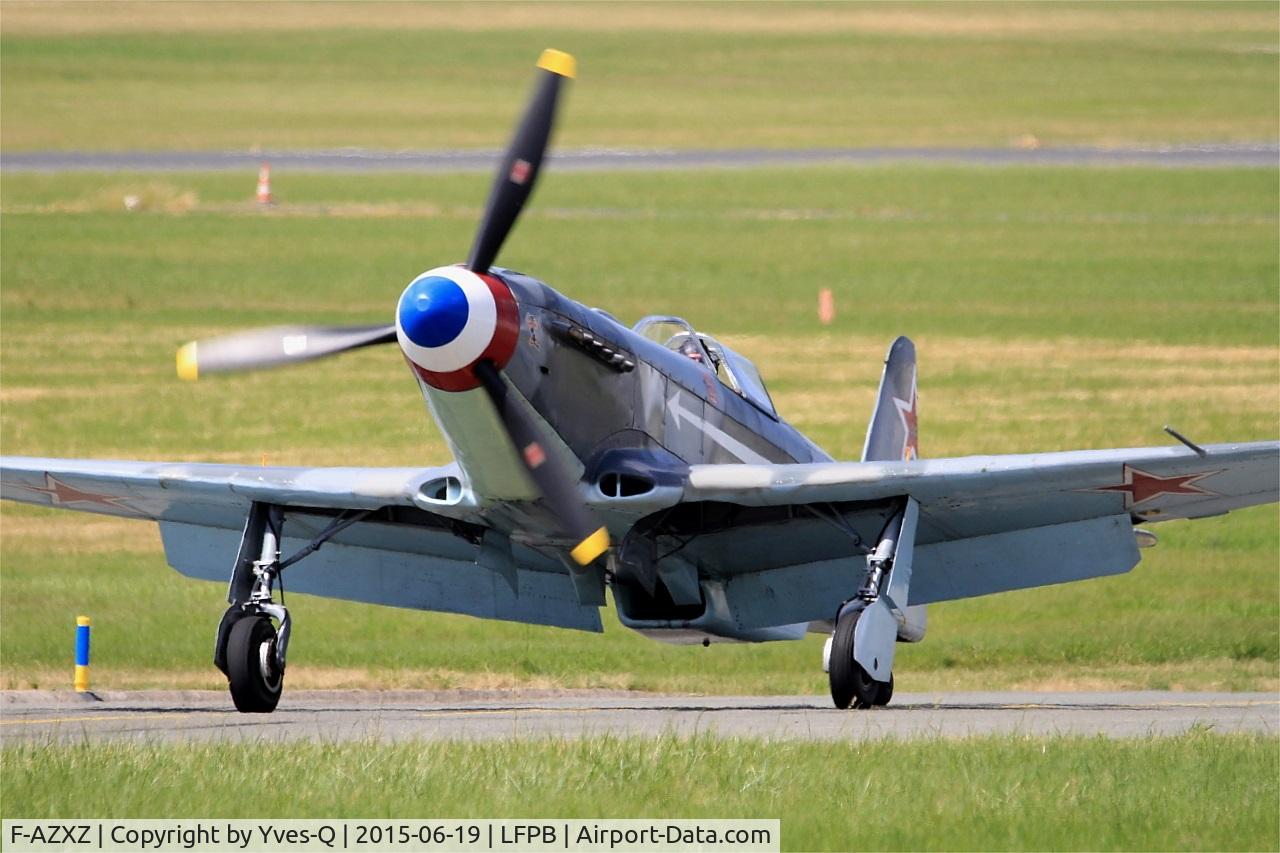 F-AZXZ, 1944 Yakovlev Yak-3UA Replica C/N Y337, Yakovlev Yak-3UA Replica, Taxiing to parking area, Paris-Le Bourget (LFPB-LBG) Air show 2015