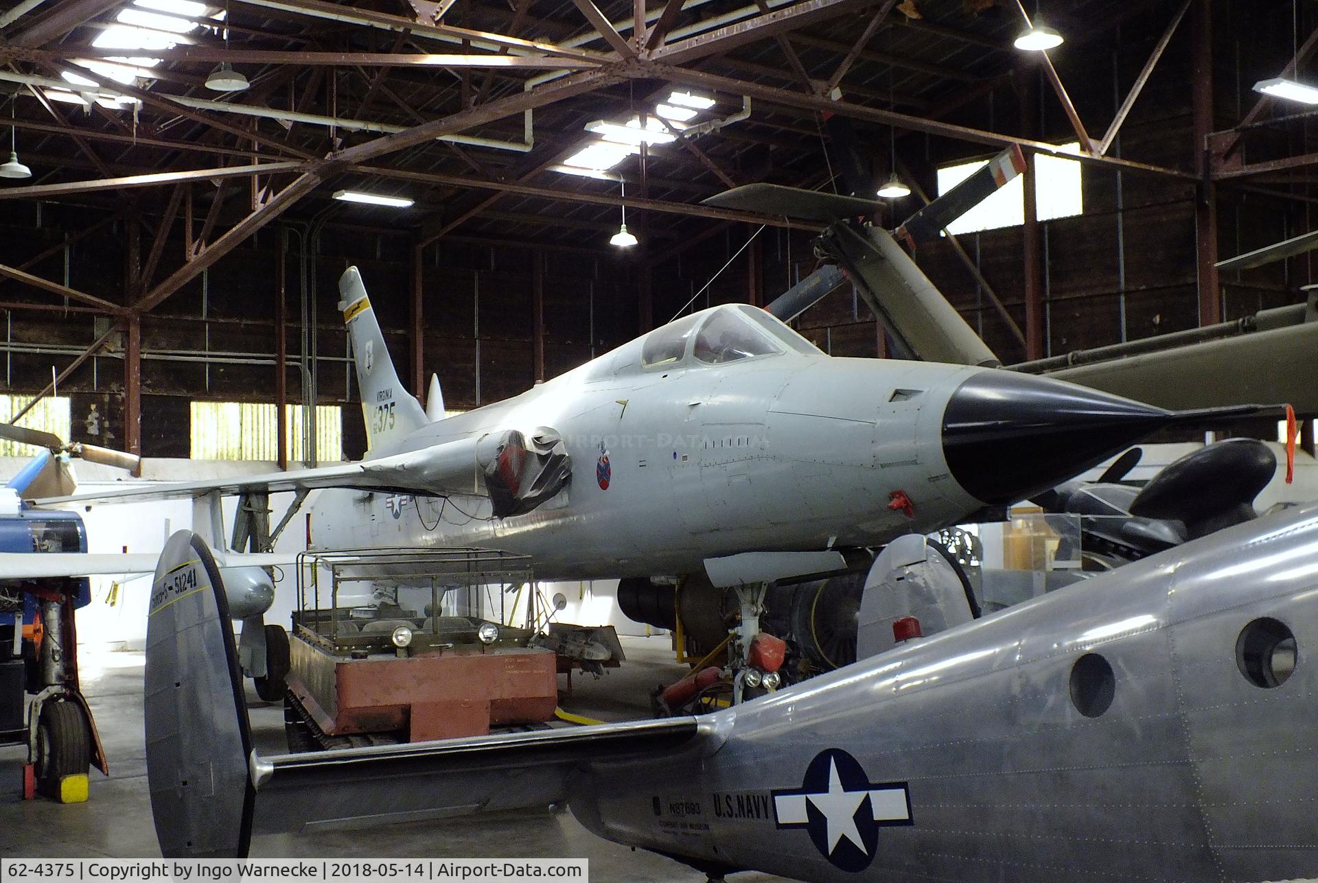 62-4375, 1962 Republic F-105D Thunderchief C/N D574, Republic F-105D Thunderchief at the Combat Air Museum, Topeka KS