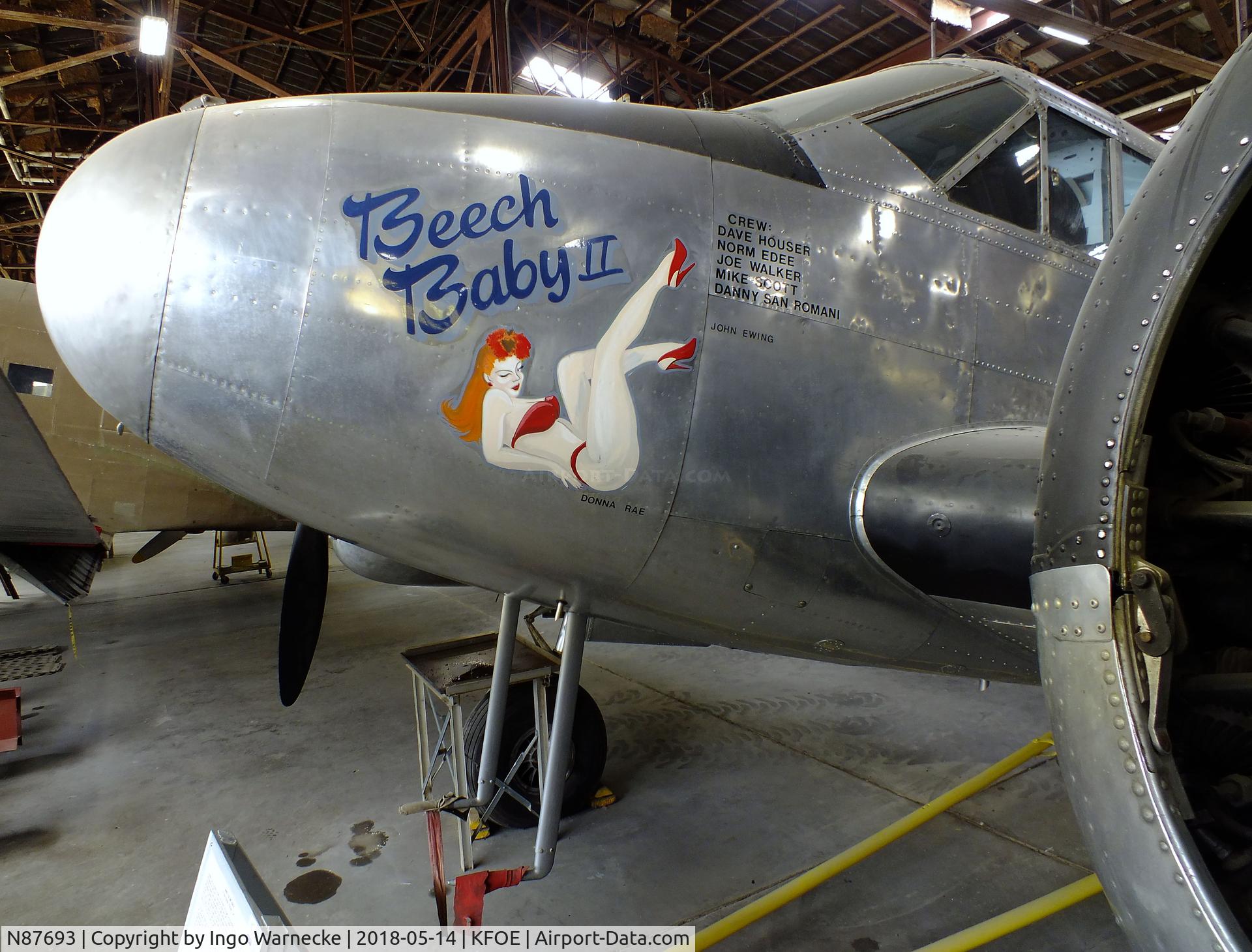 N87693, Beech SNB-5 (SNB-2) Expeditor C/N 5568, Beechcraft SNB-5 Expeditor at the Combat Air Museum, Topeka KS