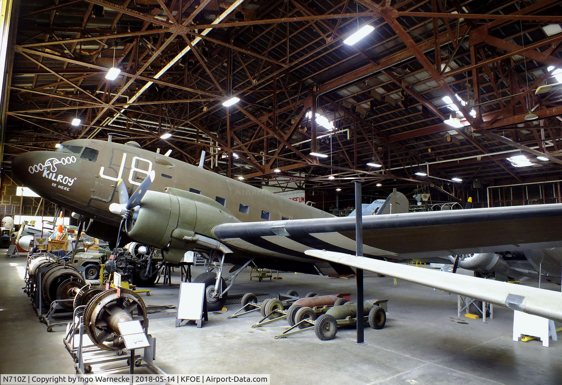 N710Z, 1944 Douglas DC3C C/N 32914, Douglas DC-3C / TC-47B (displayed as C-47 Skytrain) at the Combat Air Museum, Topeka KS