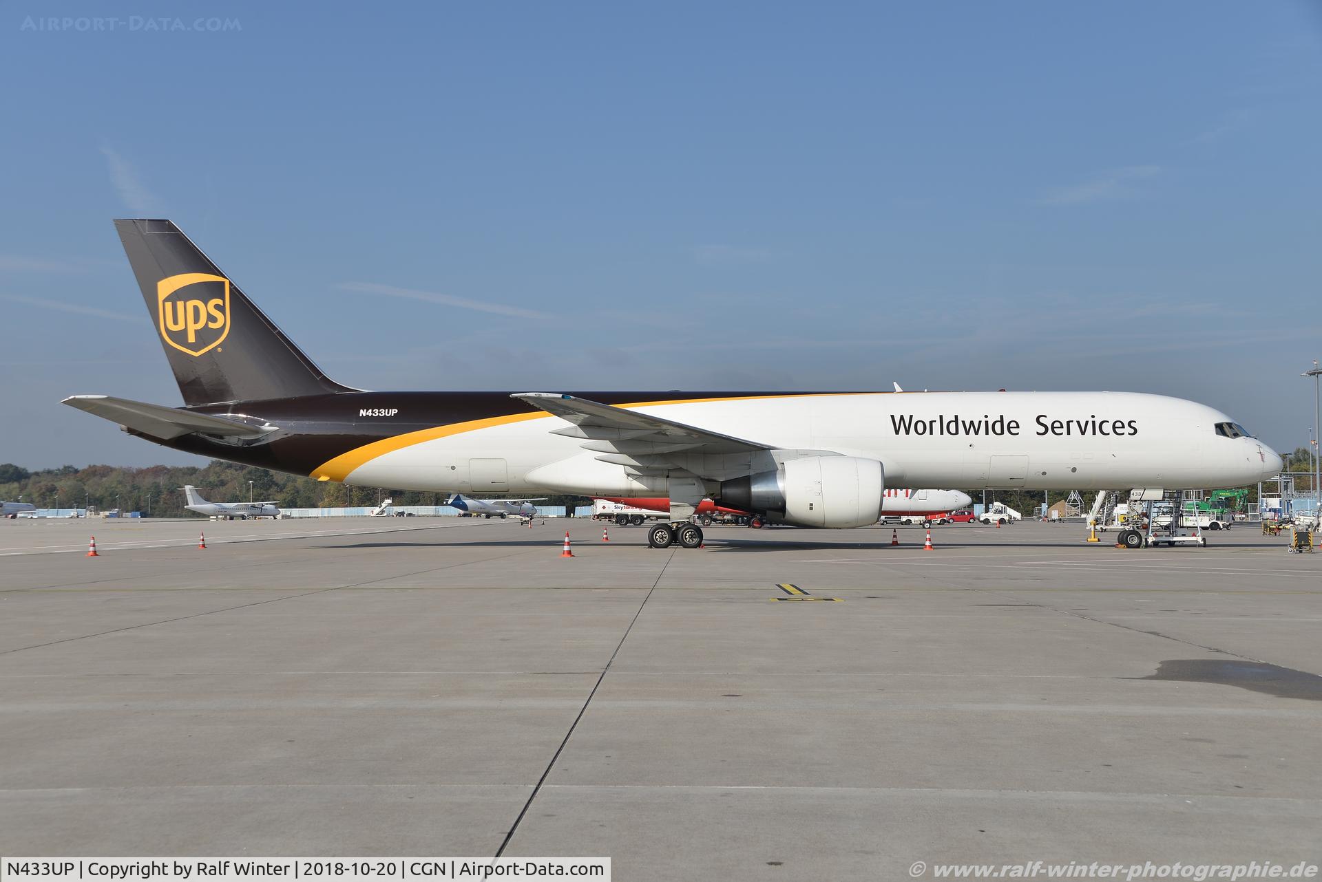 N433UP, 1993 Boeing 757-24APF C/N 25464, Boeing Boeing 757-24APF - 5X UPS United Parcel Service - 25464 - N433UP - 20.10.2018 - CGN