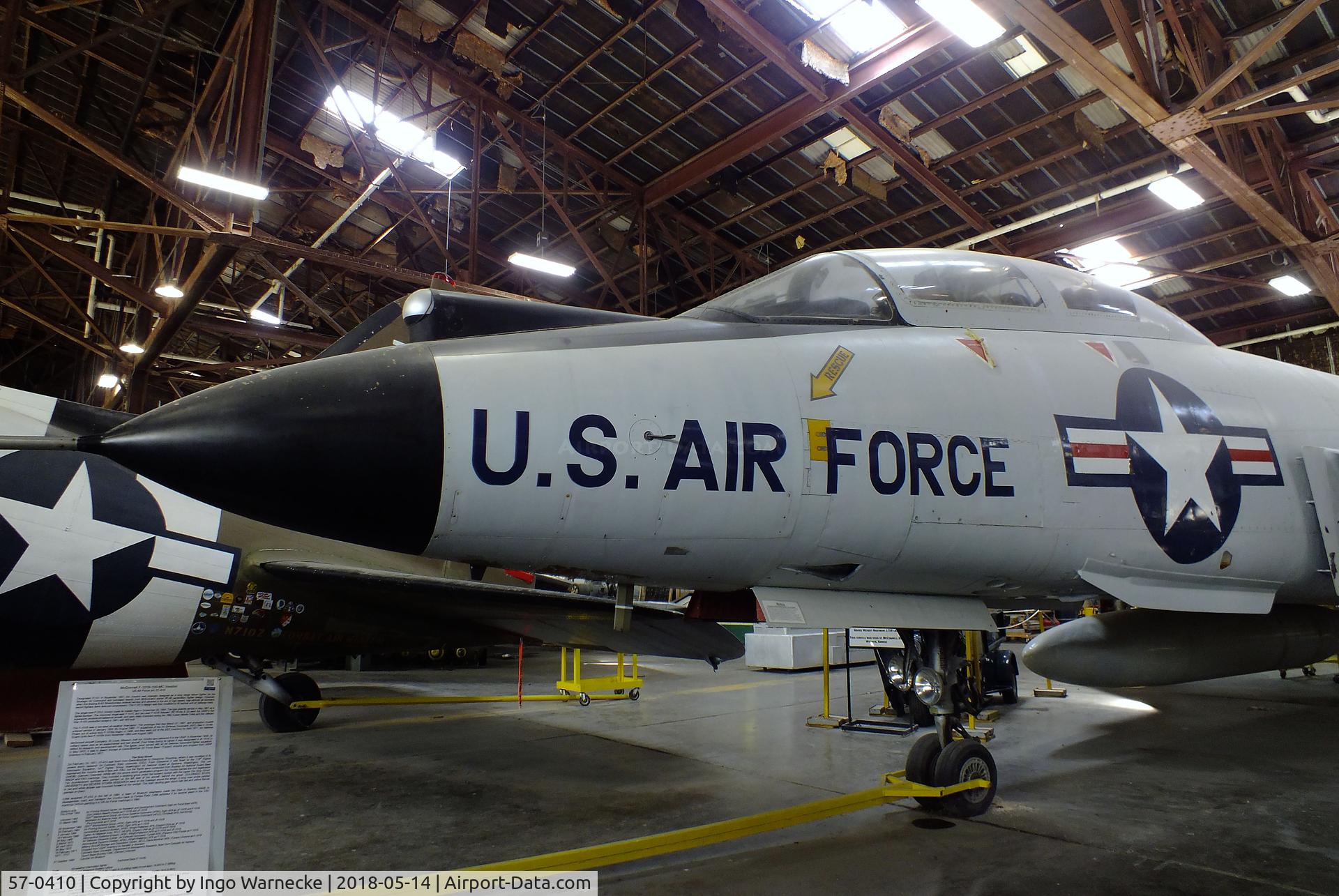 57-0410, 1957 McDonnell F-101B Voodoo C/N 588, McDonnell F-101B Voodoo at the Combat Air Museum, Topeka KS
