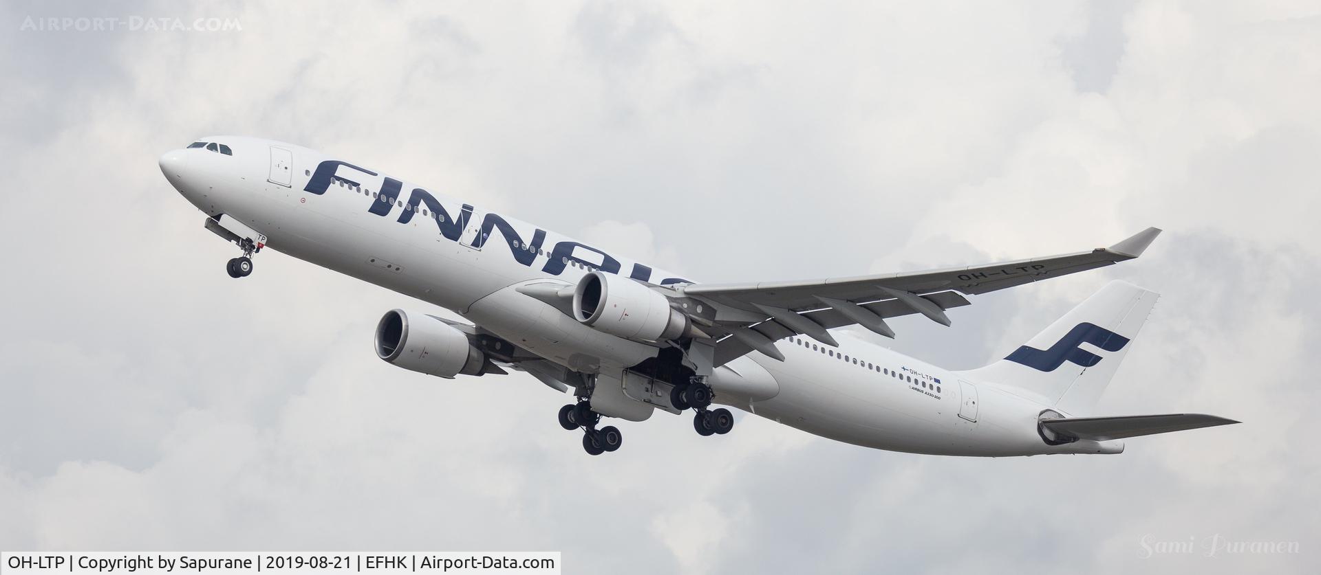 OH-LTP, 2009 Airbus A330-302X C/N 1023, Finnair A330 taking off at runway 22L
